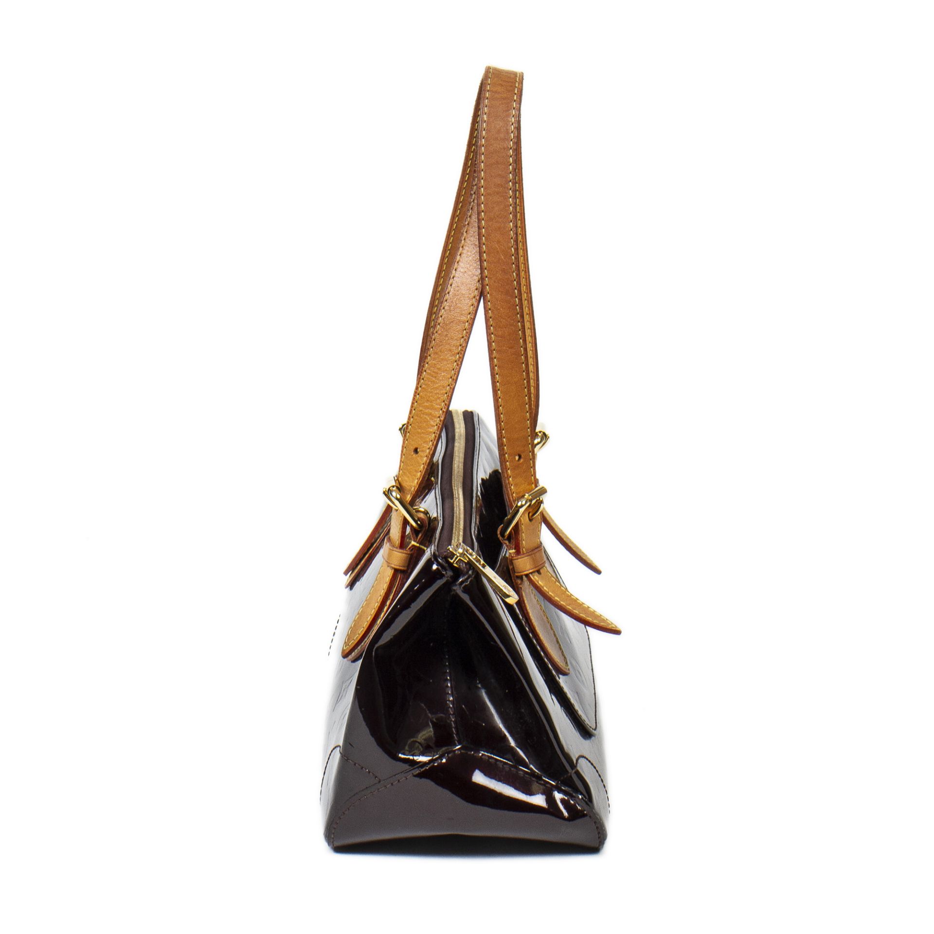 LOUIS VUITTON Schultertasche "ROSEWOOD", Koll. 2003.Vernis Leder Serie in Bordeaux, - Bild 6 aus 6