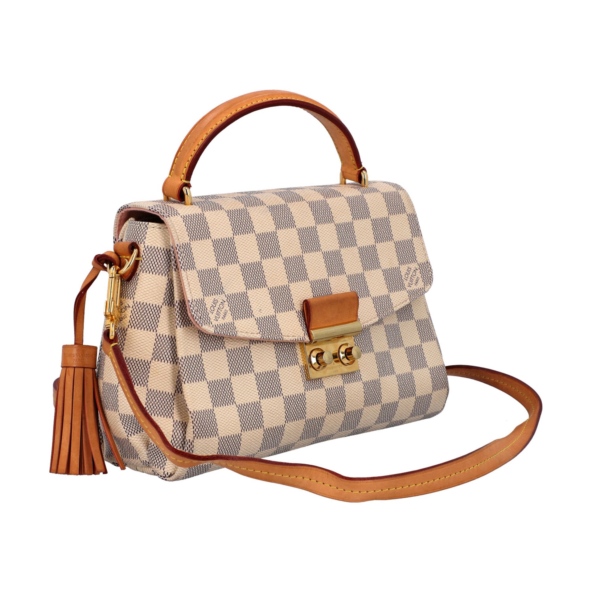 LOUIS VUITTON Umhängetasche "CROISETTE", Koll. 2016.Akt. NP.: 1.190,-€. Damier Azur Serie mit - Bild 2 aus 8