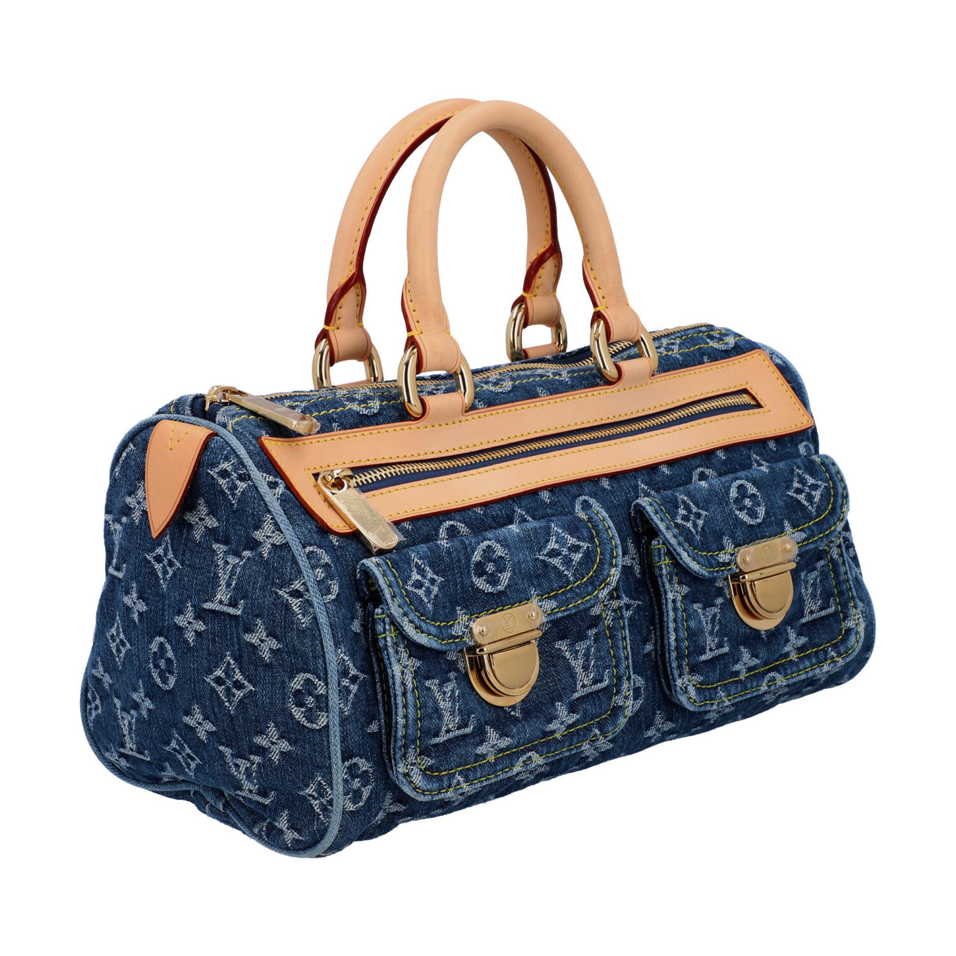 LOUIS VUITTON Handtasche "DENIM NEO SPEEDY", Koll. 2005.iMonogram Denim Serie mit naturbelassenen - Bild 2 aus 8