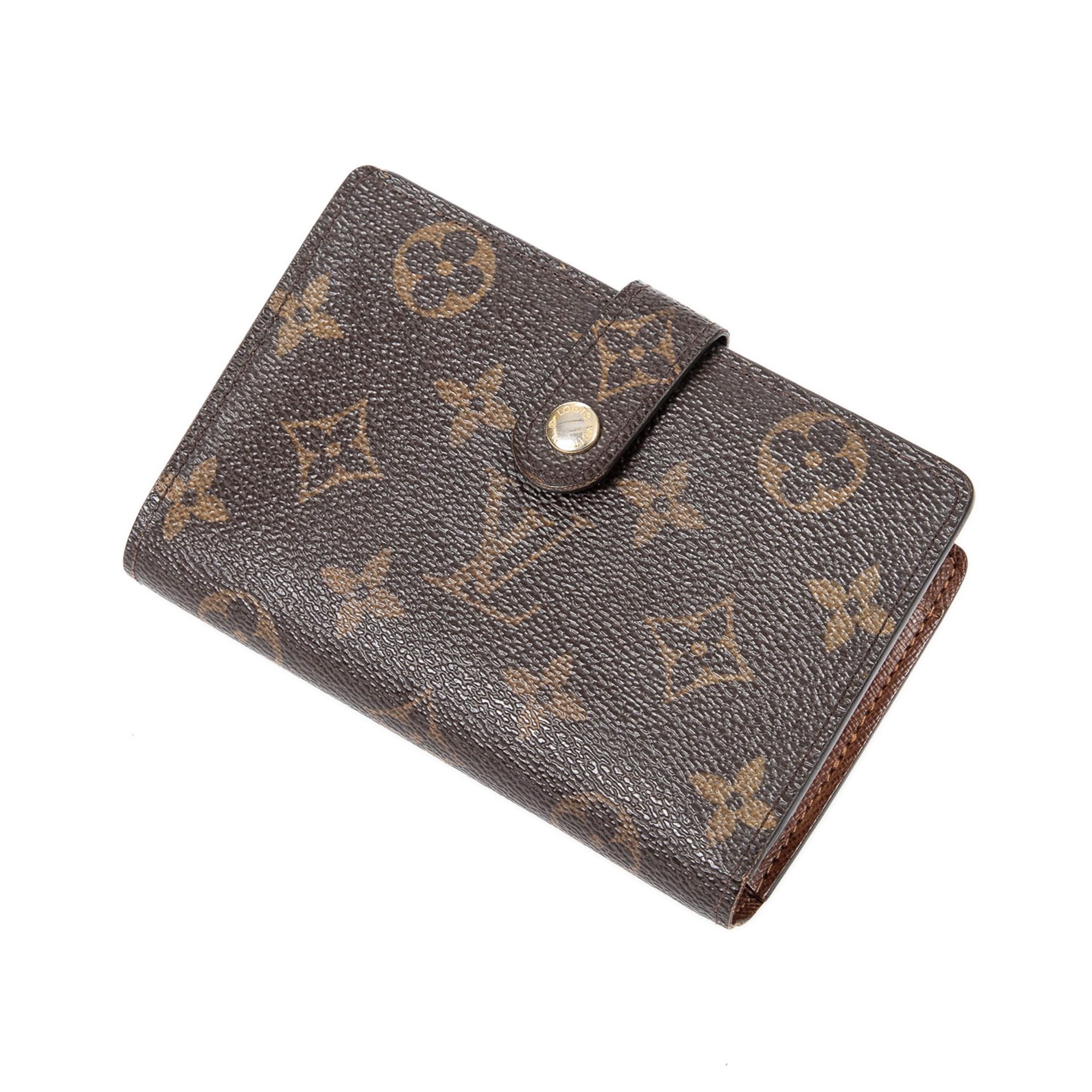 LOUIS VUITTON Portemonnaie "FRENCH PURSE", Koll. 2005.Monogram Canvas Serie mit goldfarbener