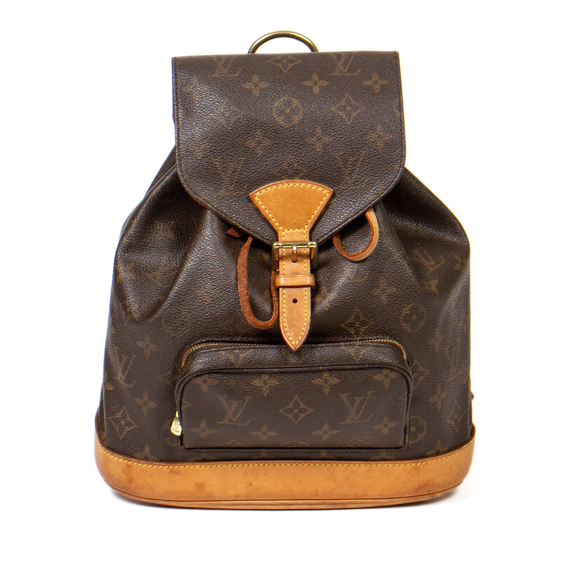 LOUIS VUITTON Rucksack "MONTSOURIS MM", Koll. 2000.NP. ca.: 1.500,-€. Klassischer Rucksack, Monogram