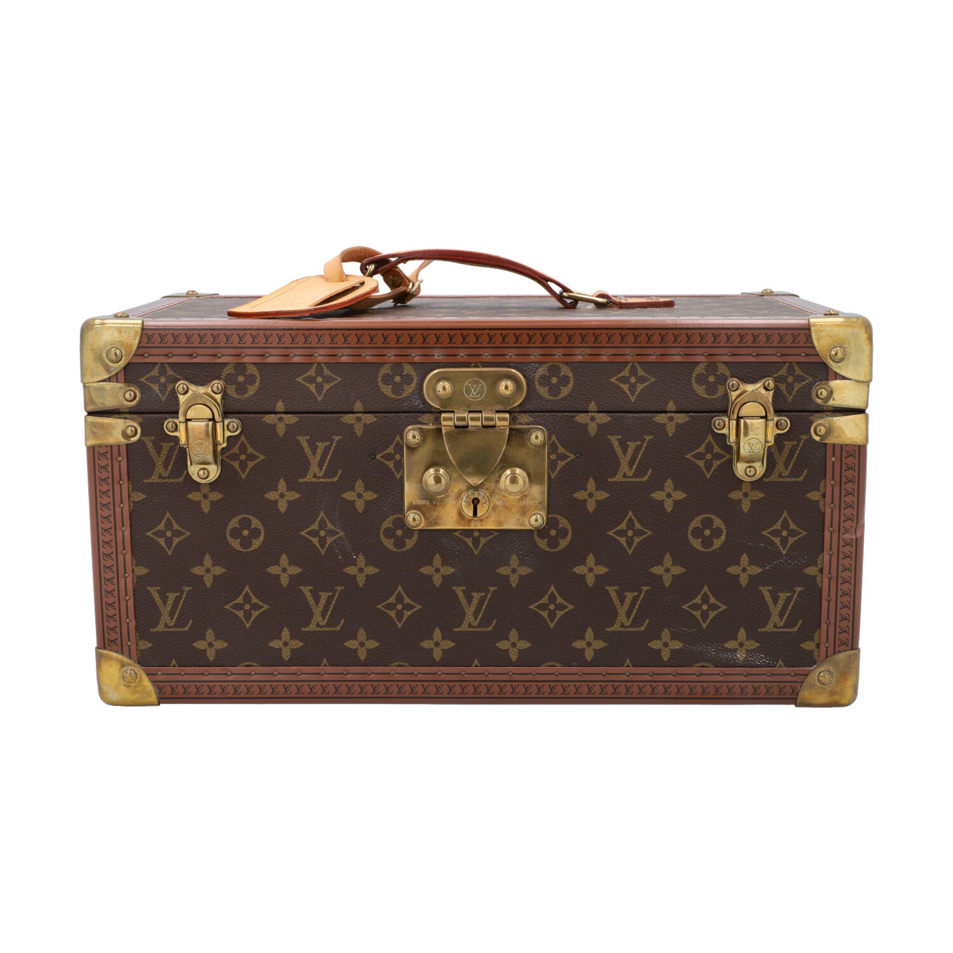 LOUIS VUITTON VINTAGE Kosmetikkoffer "BOITE BOUTEILLES GLACE". Akt. NP.: 3.700,-€.Hardcase