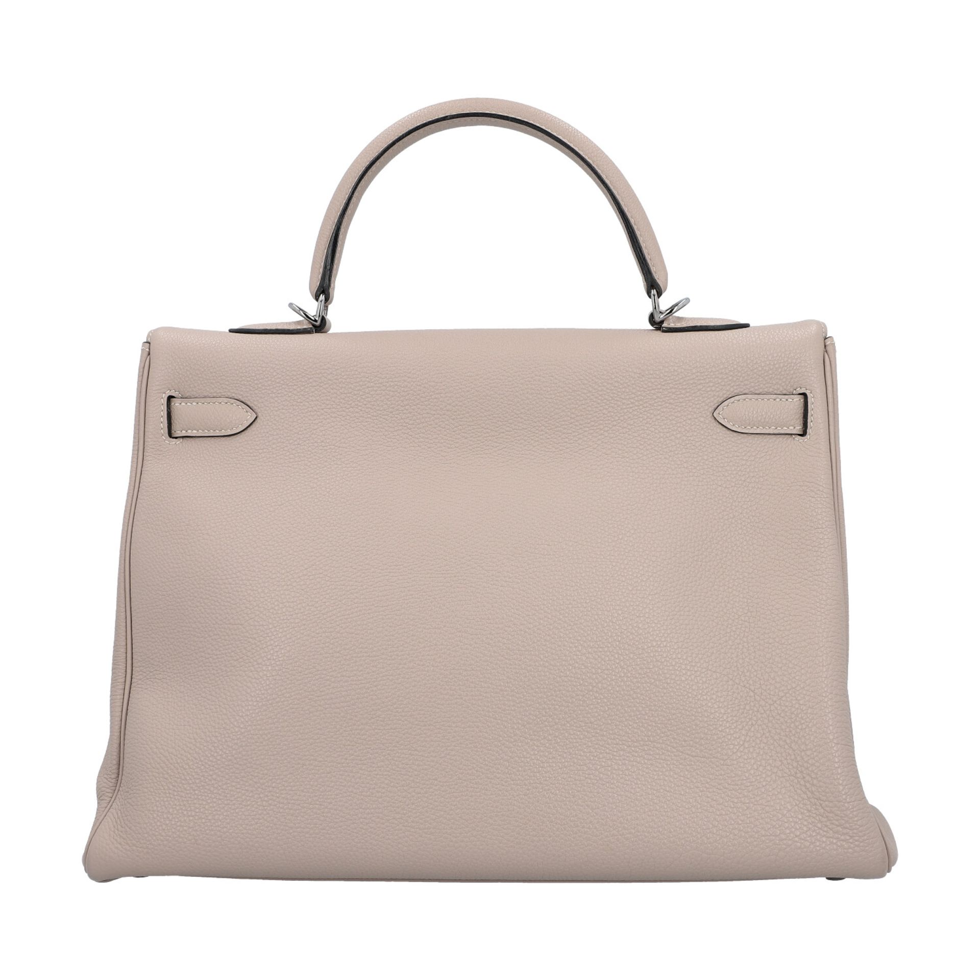 HERMÈS Handtasche "KELLY BAG 35", Koll 2006.Akt. NP.: 8.100,-€. Clemence Leder in Gris Tourterelle - Bild 4 aus 9