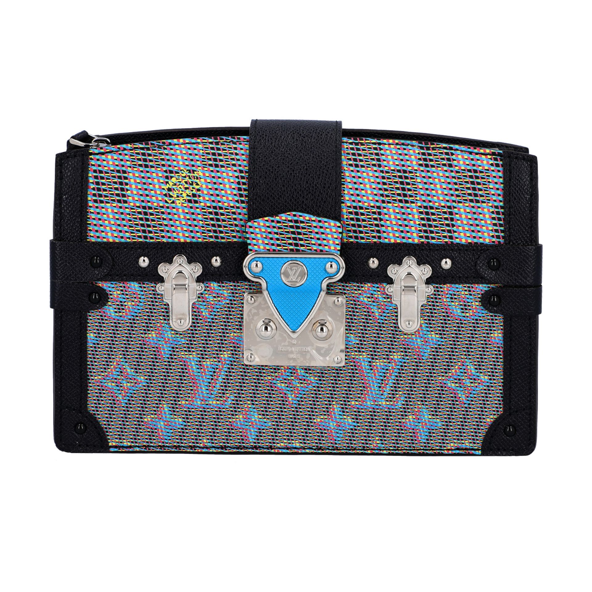 LOUIS VUITTON Clutch "TRUNK CLUTCH", Koll.: 2019, akt. NP.: 2.400,-€.NICHT VERFÜGBAR. Damier Ebene