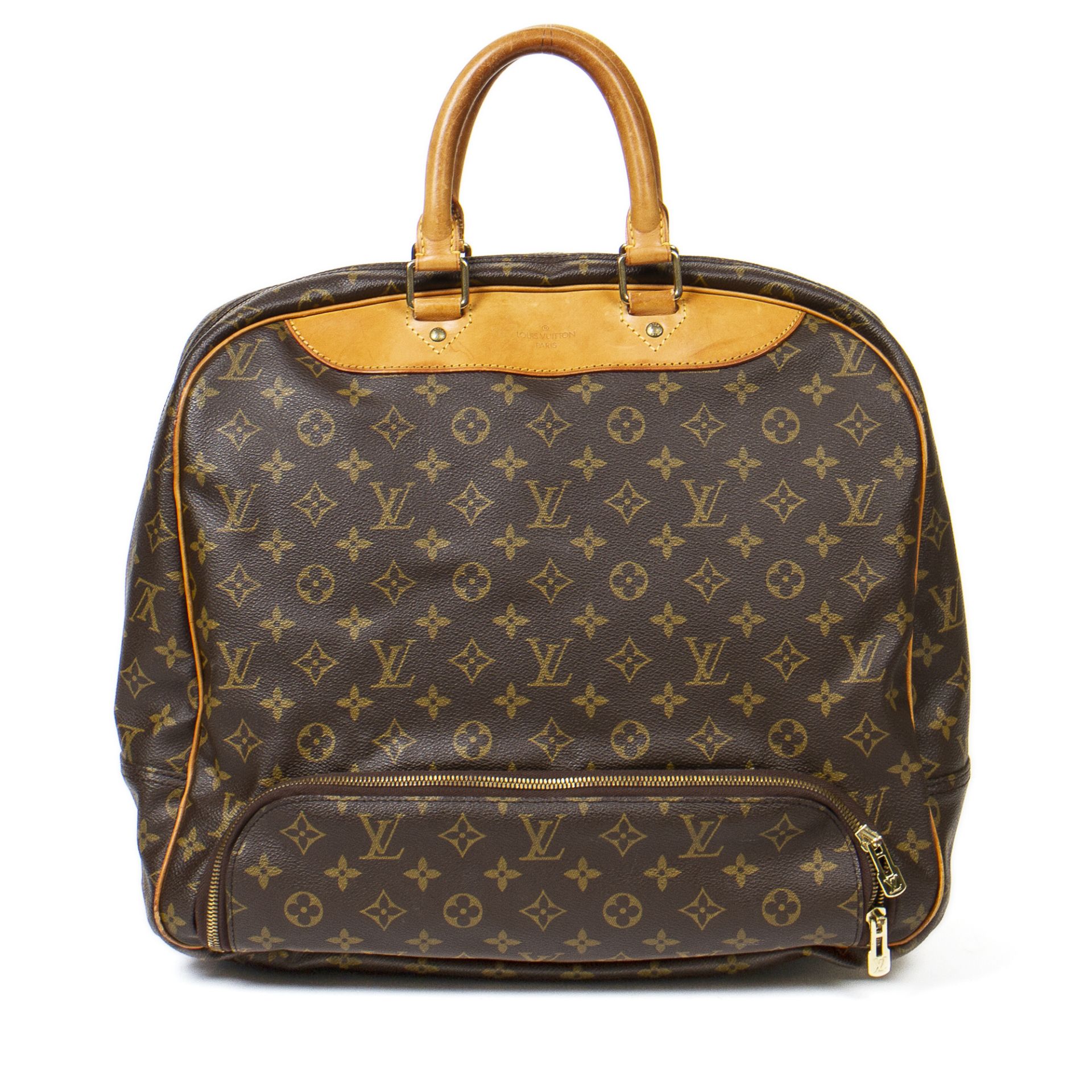 LOUIS VUITTON VINTAGE Handtasche "EVASION", Koll. 1999.Monogram Canvas Serie mit naturbelassenen