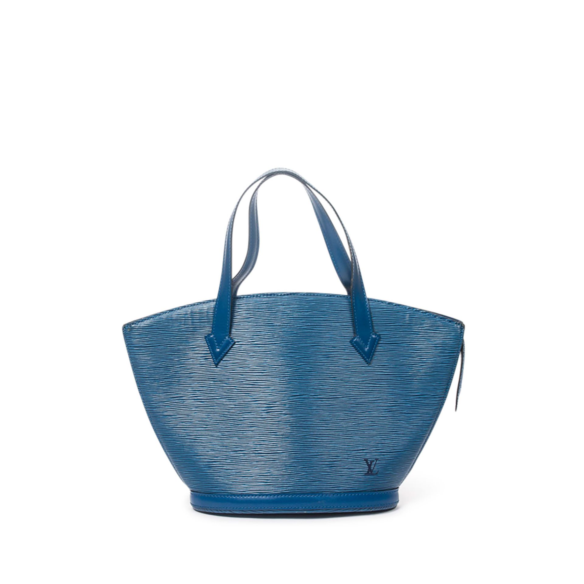 LOUIS VUITTON VINTAGE Schultertasche "ST-JACQUES PM", Koll. 1995.Epi Leder Serie in Blau, lange