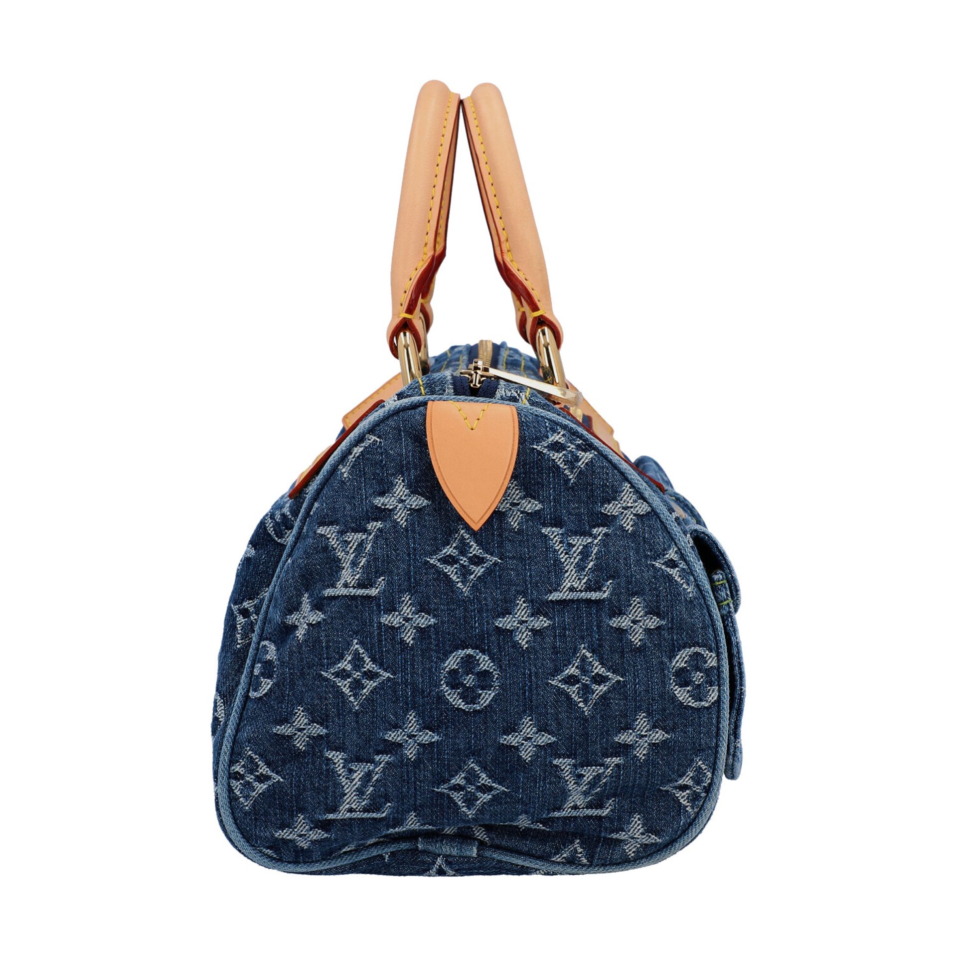 LOUIS VUITTON Handtasche "DENIM NEO SPEEDY", Koll. 2005.iMonogram Denim Serie mit naturbelassenen - Bild 3 aus 8