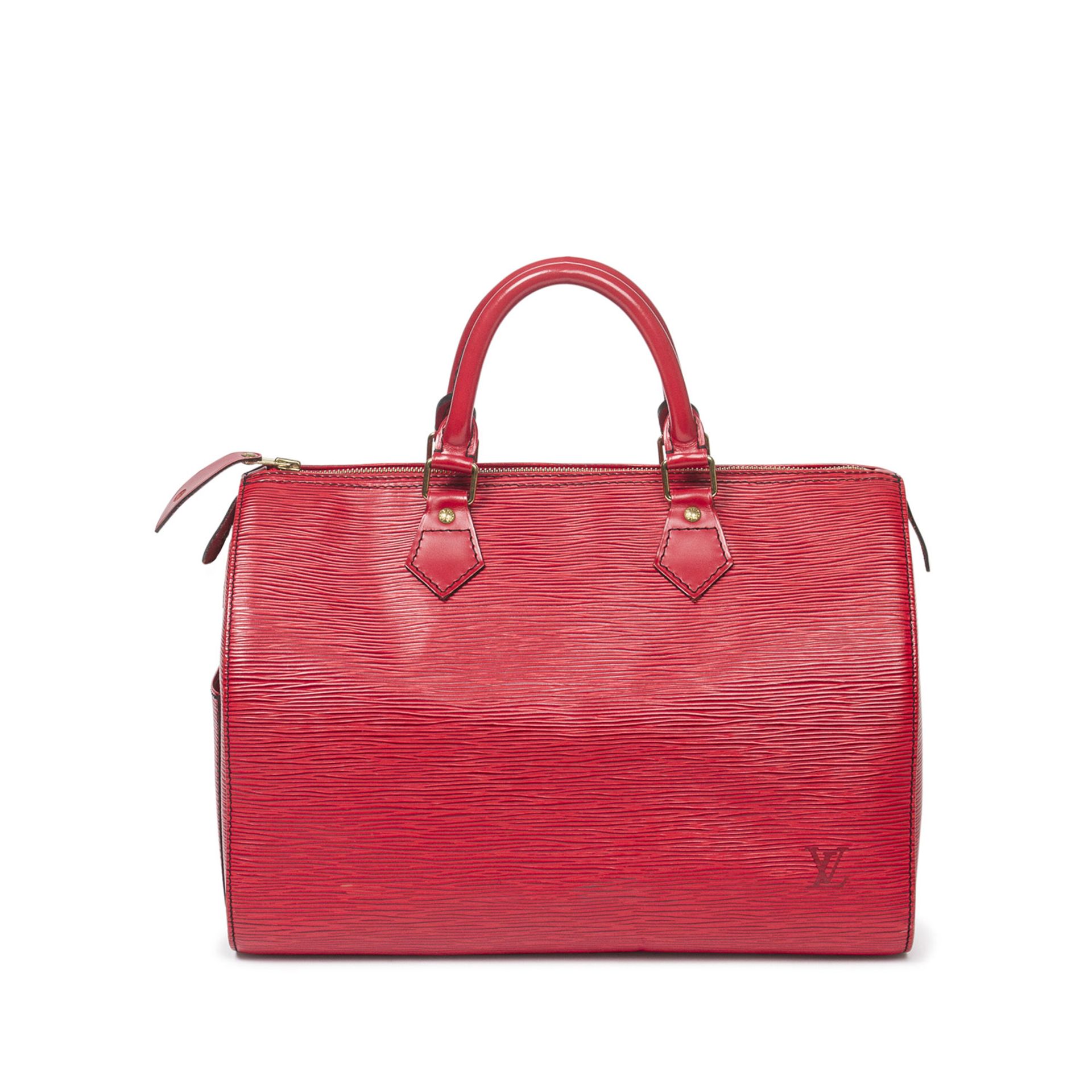 LOUIS VUITTON VINTAGE Handtasche "SPEEDY 30", Koll. 1992.NP. ca.: 1.500,-€. Epi Leder Serie in Rot - Bild 2 aus 5