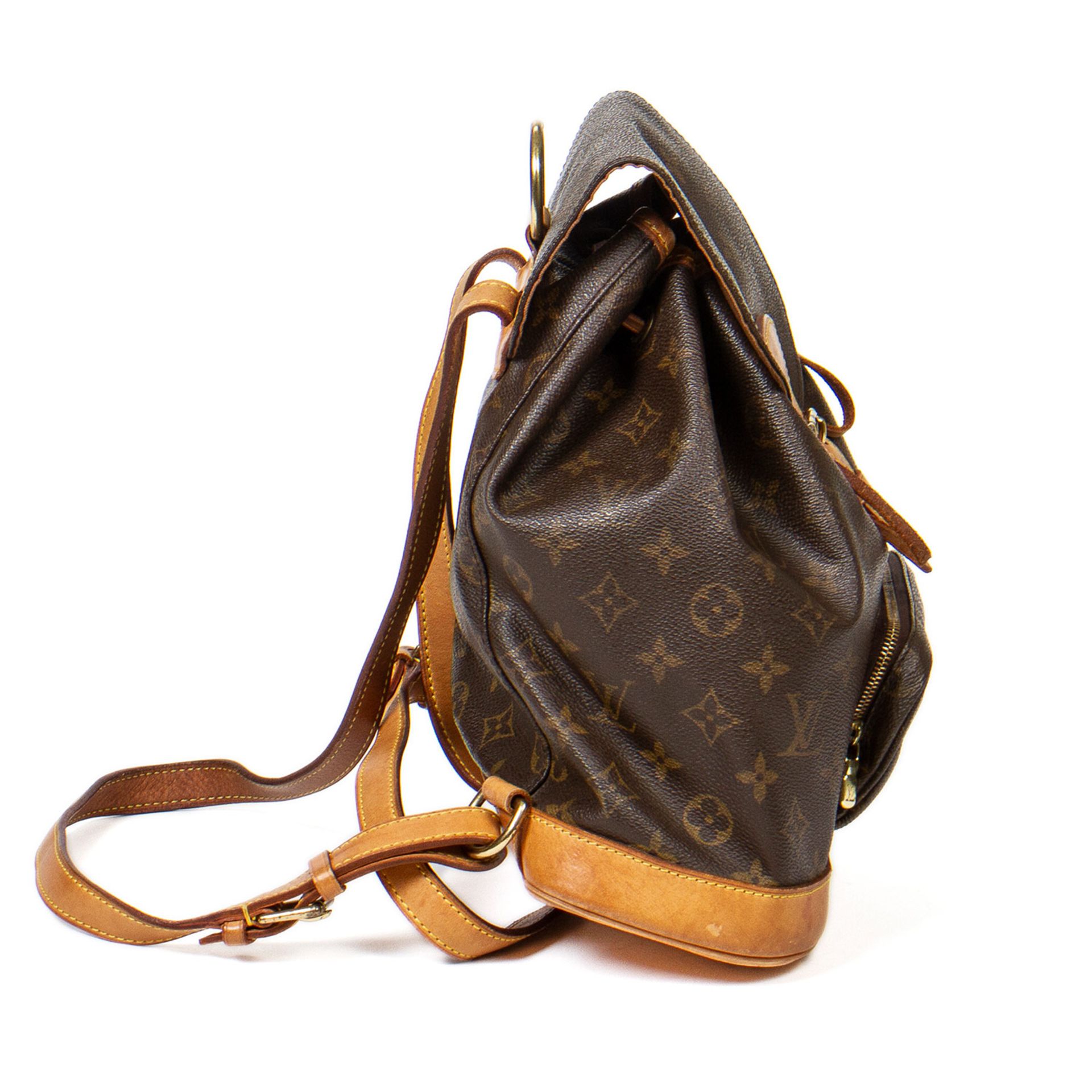 LOUIS VUITTON Rucksack "MONTSOURIS MM", Koll. 2000.NP. ca.: 1.500,-€. Klassischer Rucksack, Monogram - Bild 5 aus 6