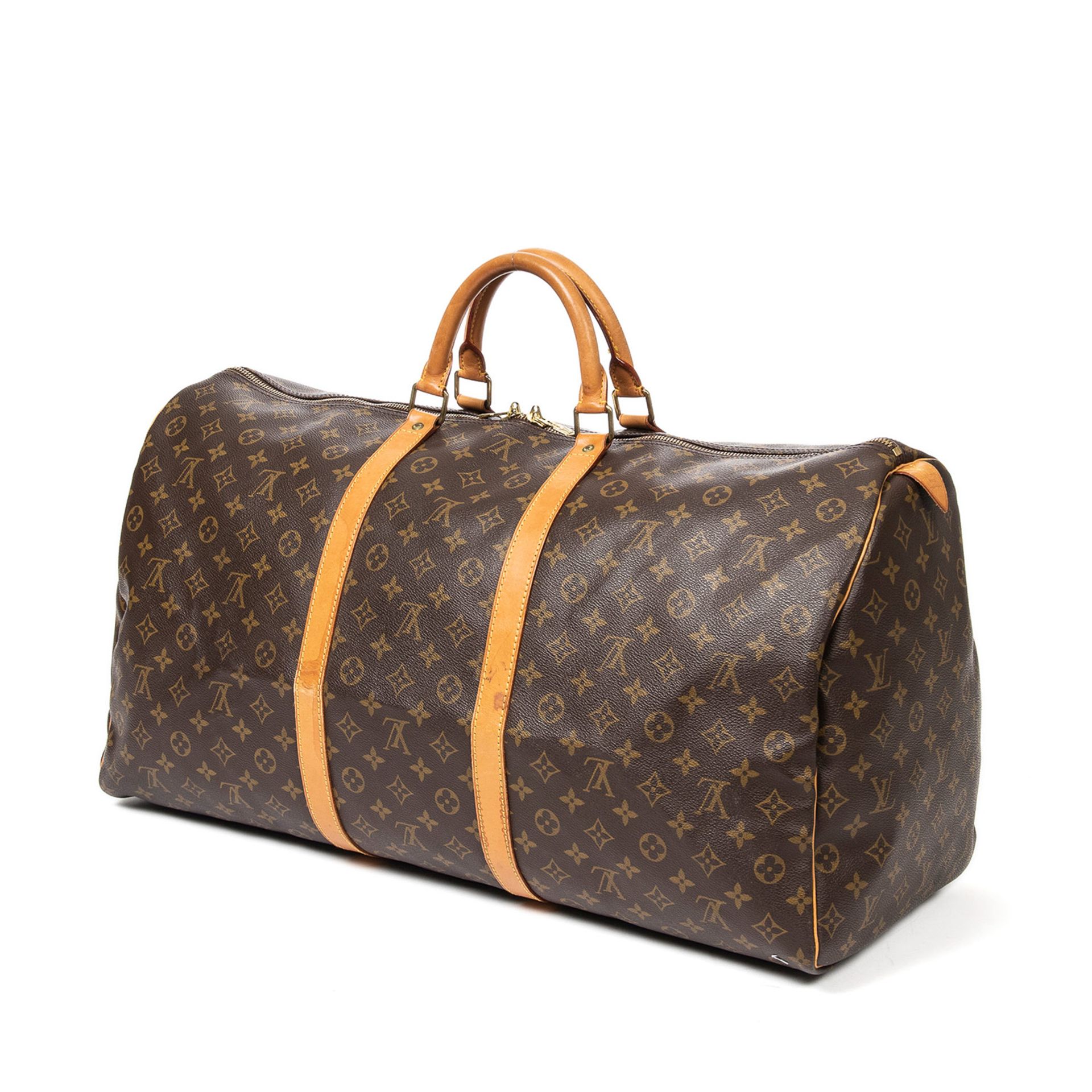 LOUIS VUITTON VINTAGE Weekender "KEEPALL 60", Koll. 1983.NP. ca.: 1.100,-€. Monogram Canvas Serie, - Bild 2 aus 4