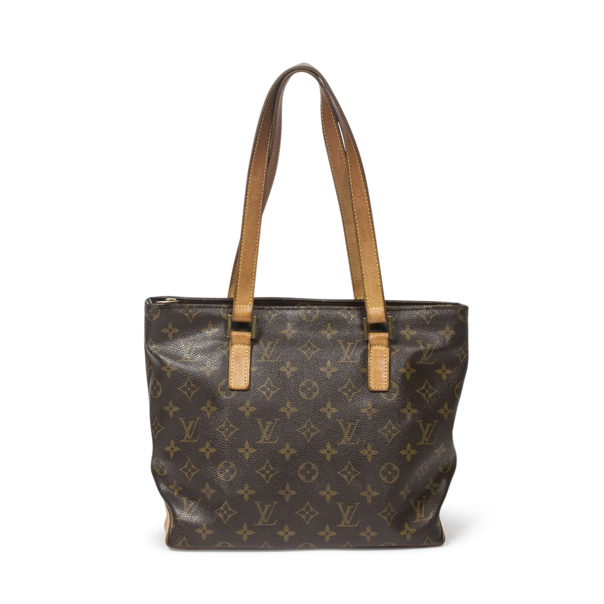 LOUIS VUITTON Handtasche "CABAS PIANO", Koll. 2003.Monogram Canvas Serie mit goldfarbener Hardware