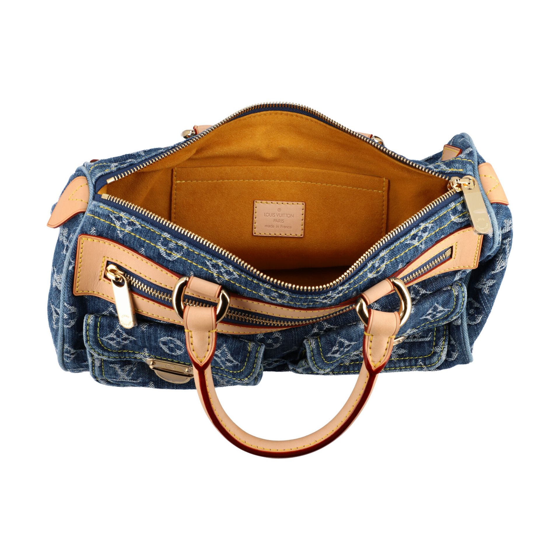 LOUIS VUITTON Handtasche "DENIM NEO SPEEDY", Koll. 2005.iMonogram Denim Serie mit naturbelassenen - Bild 6 aus 8