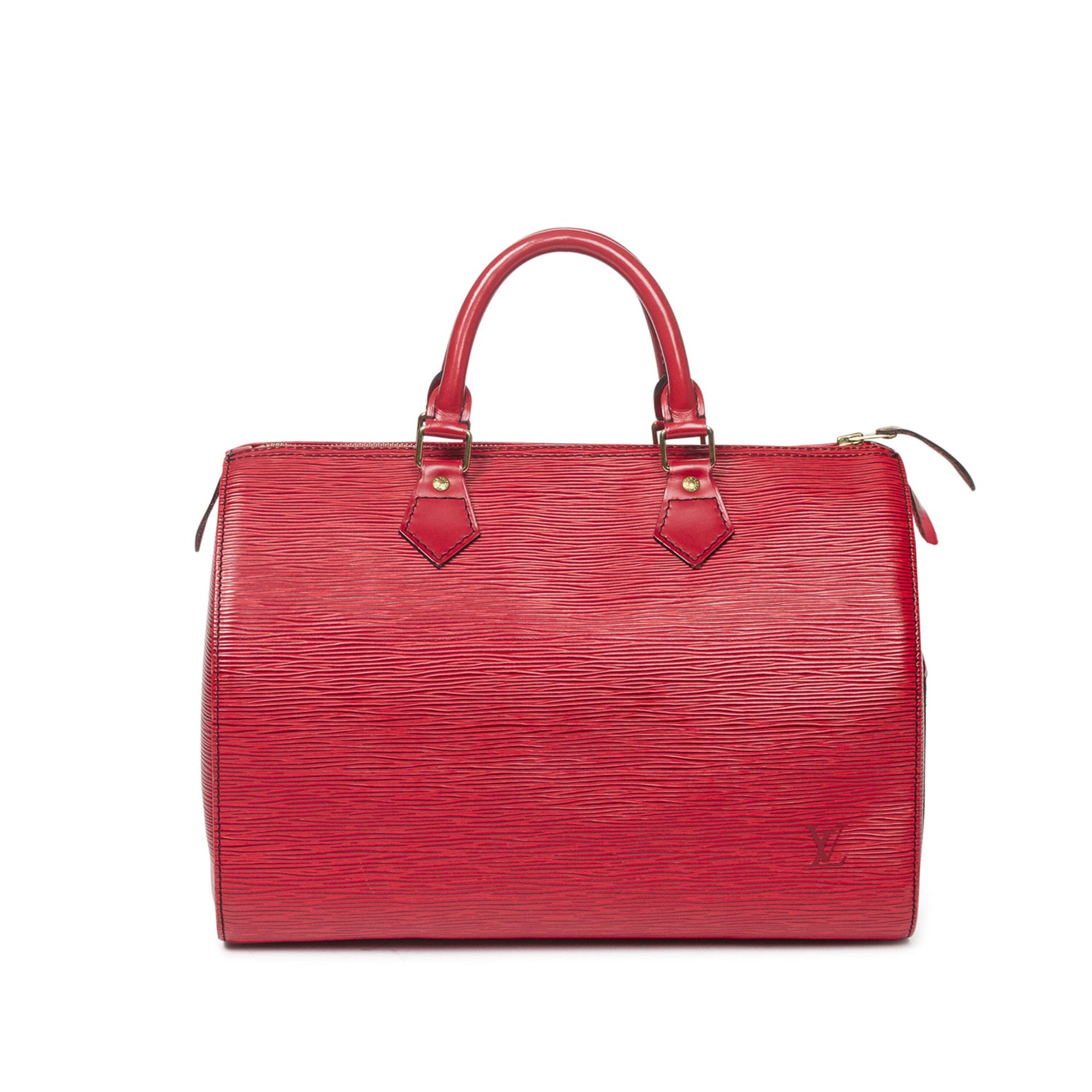 LOUIS VUITTON VINTAGE Handtasche "SPEEDY 30", Koll. 1992.NP. ca.: 1.500,-€. Epi Leder Serie in Rot