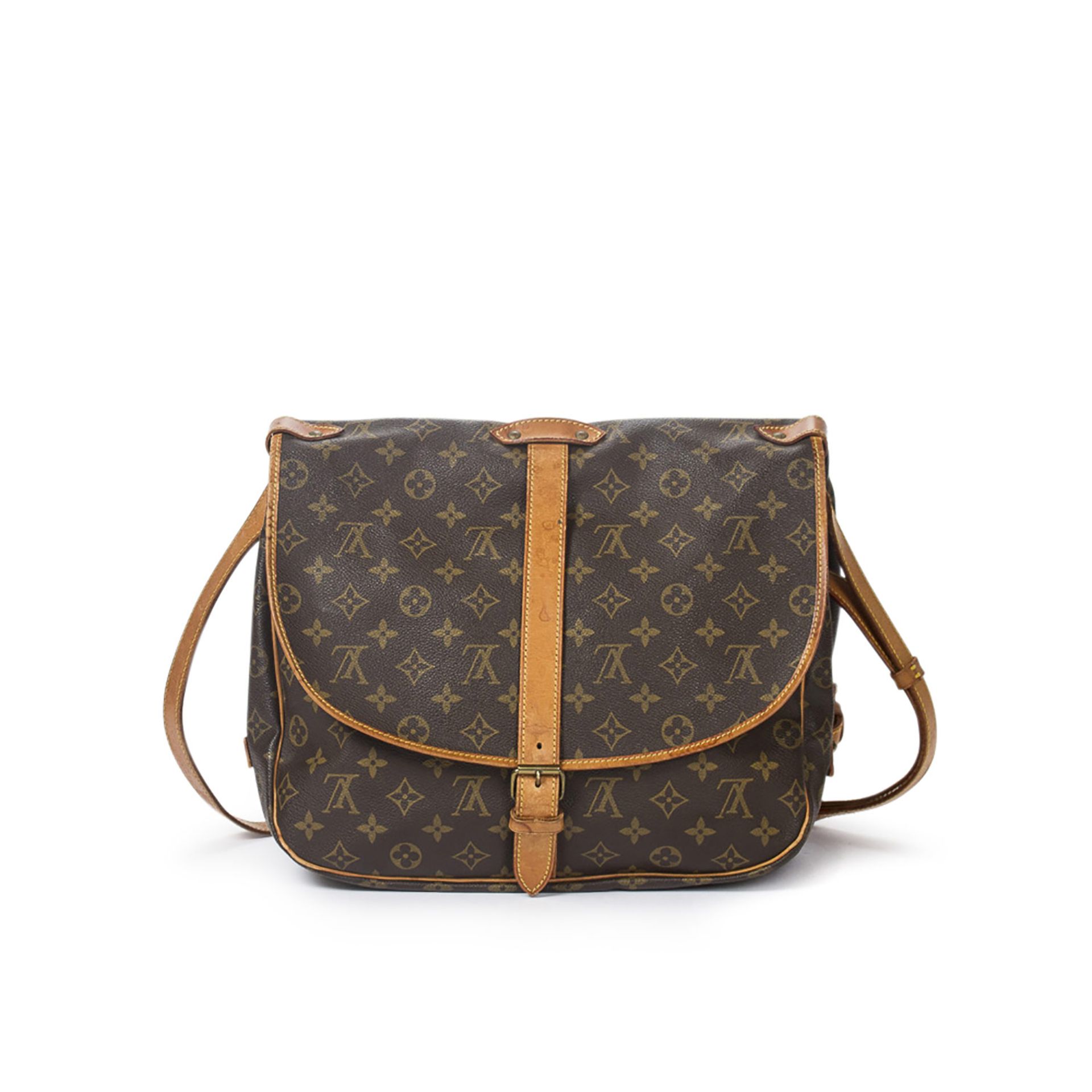 LOUIS VUITTON VINTAGE Umhängetasche "SAUMUR", Koll. 1997.Monogram Canvas Serie, aufklappbares Modell - Bild 3 aus 3