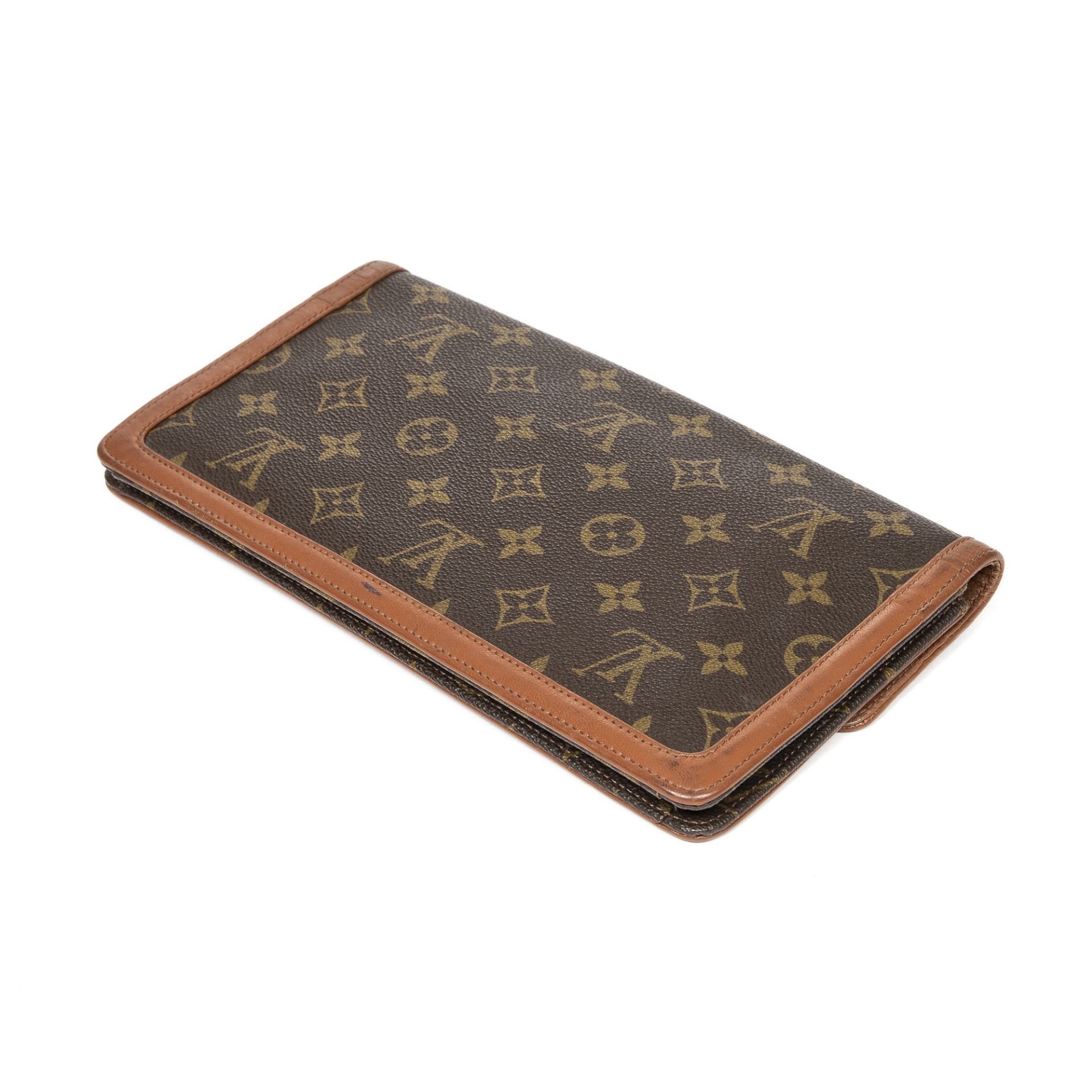 LOUIS VUITTON VINTAGE Pochette "DAME", Koll. 1982.Monogram Canvas Serie mit Leder Verbrämung in - Bild 6 aus 6