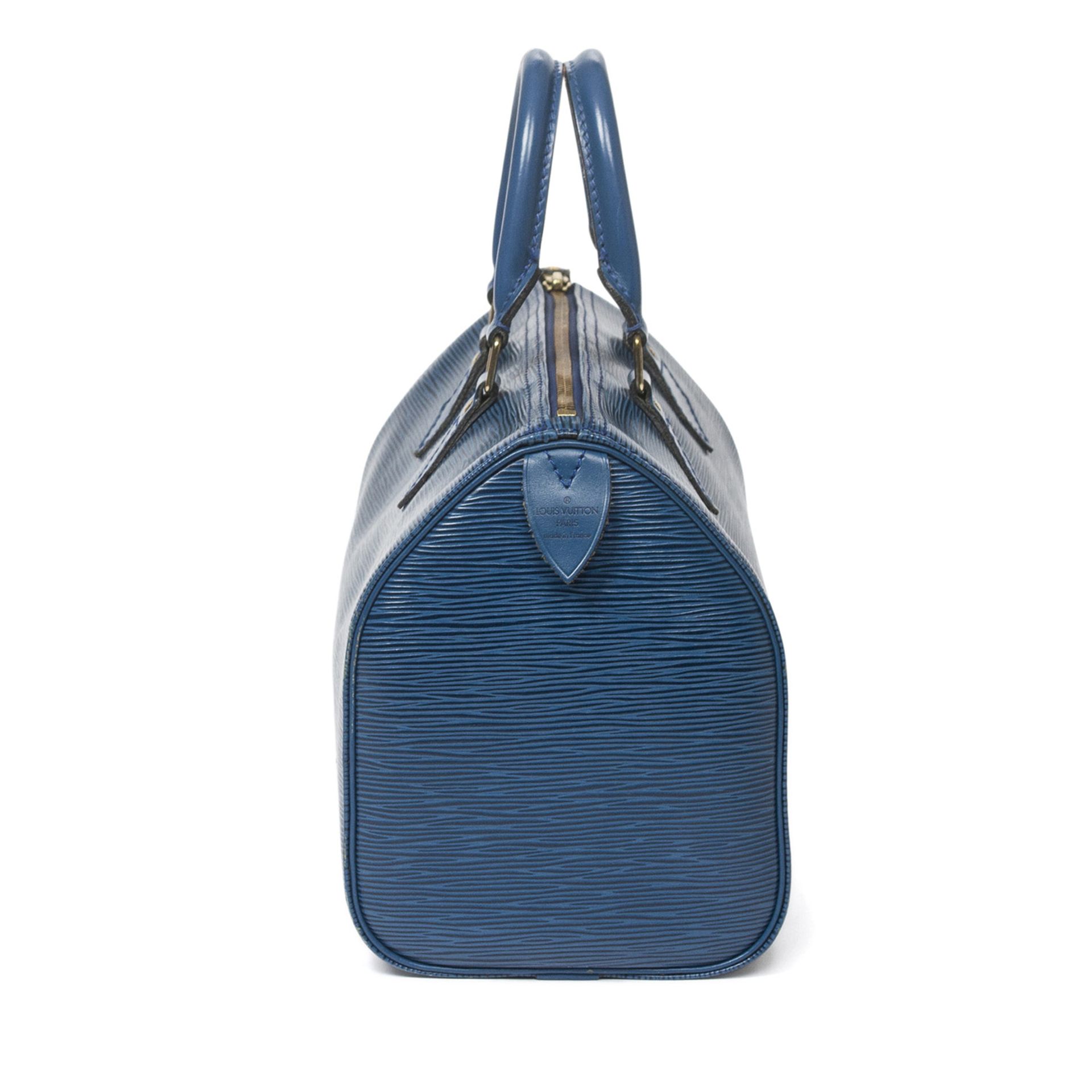 LOUIS VUITTON VINTAGE Handtasche "SPEEDY", Koll. 1994.NP. ca.: 1.500,-€. Epi Leder Serie in Blau mit - Bild 3 aus 5