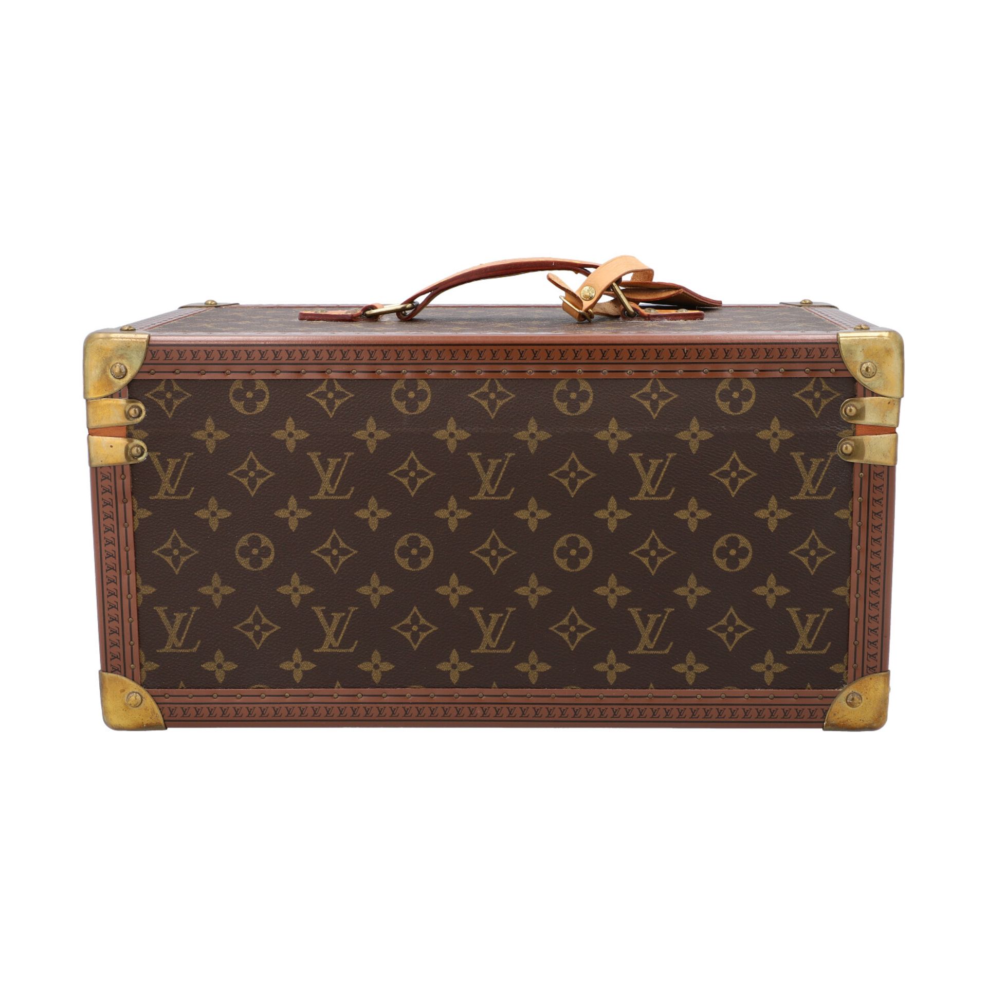 LOUIS VUITTON VINTAGE Kosmetikkoffer "BOITE BOUTEILLES GLACE". Akt. NP.: 3.700,-€.Hardcase - Bild 4 aus 6