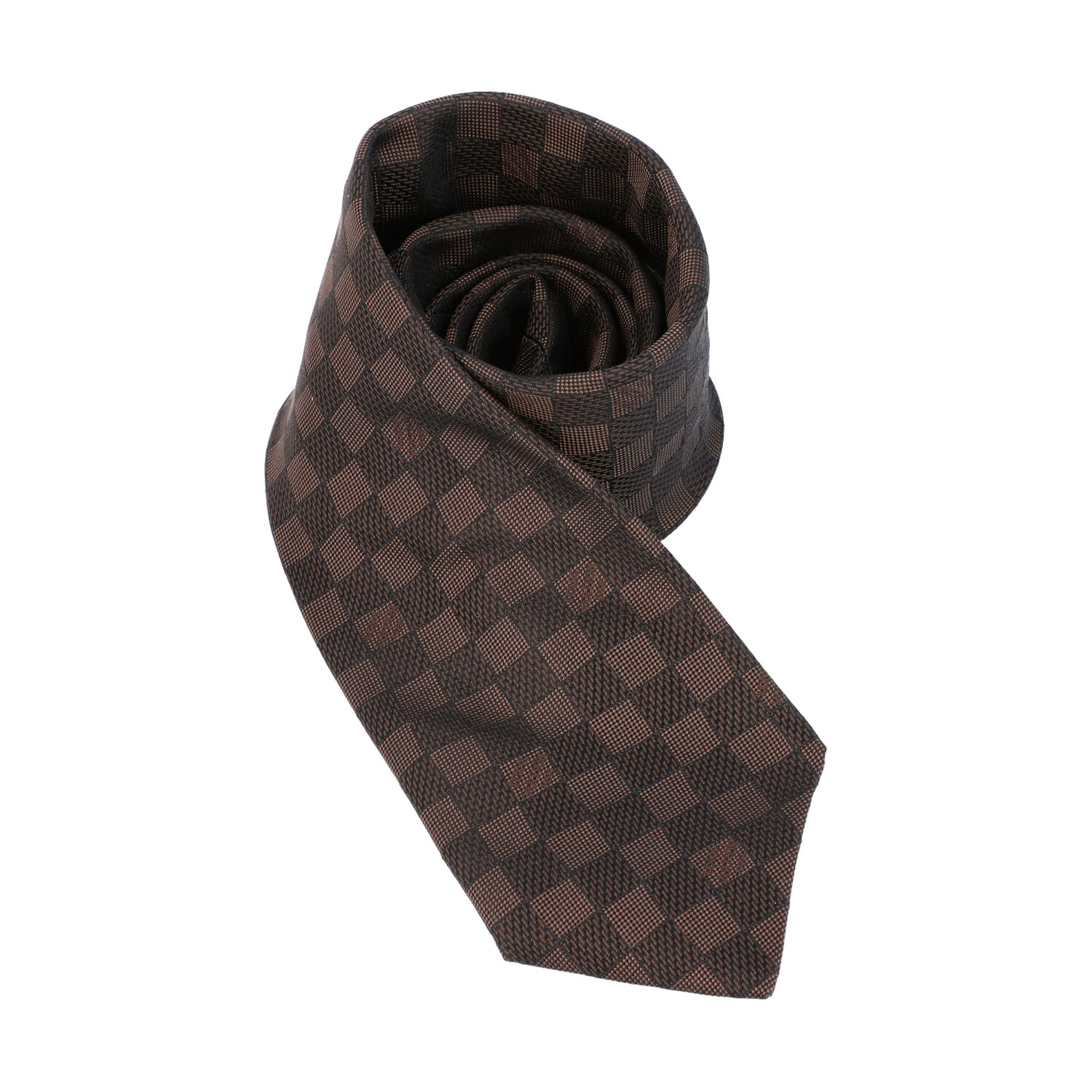 LOUIS VUITTON Krawatte "DAMIER CLASSIQUE". - Bild 3 aus 3