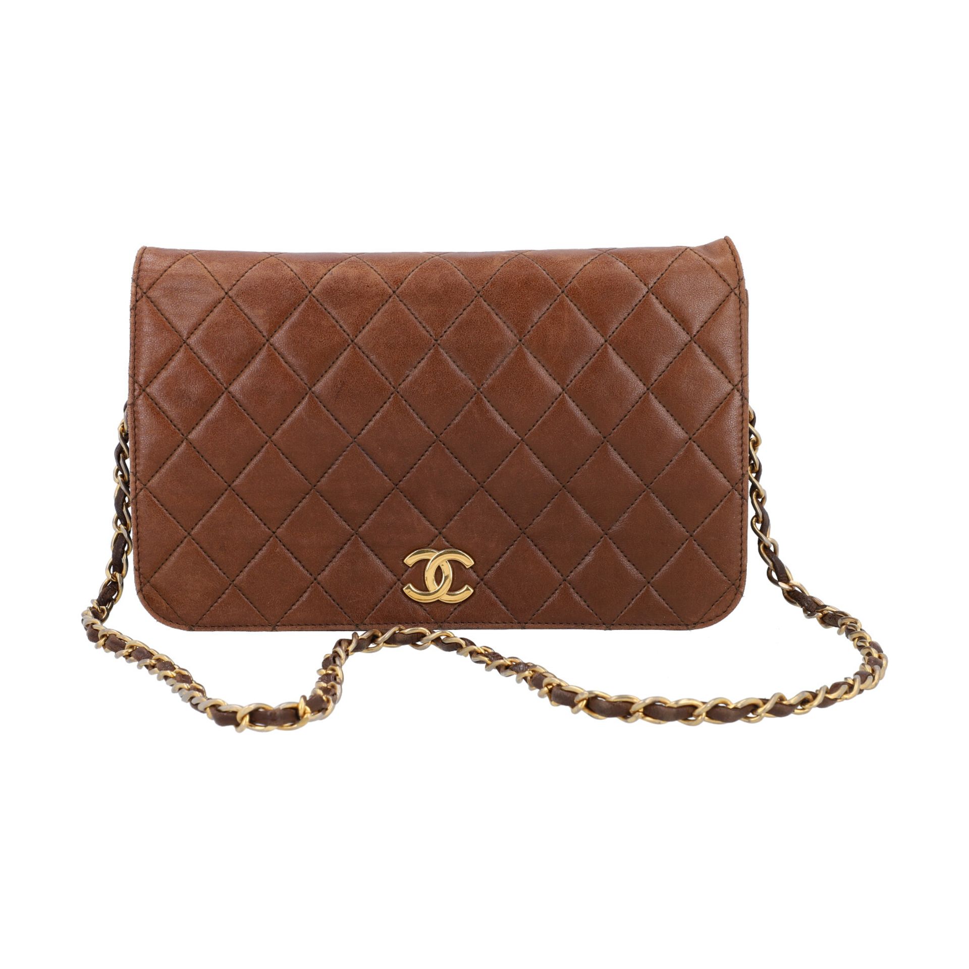 CHANEL VINTAGE Umhängetasche "SINGLE FLAP BAG", Mitte 1980er Jahre.<