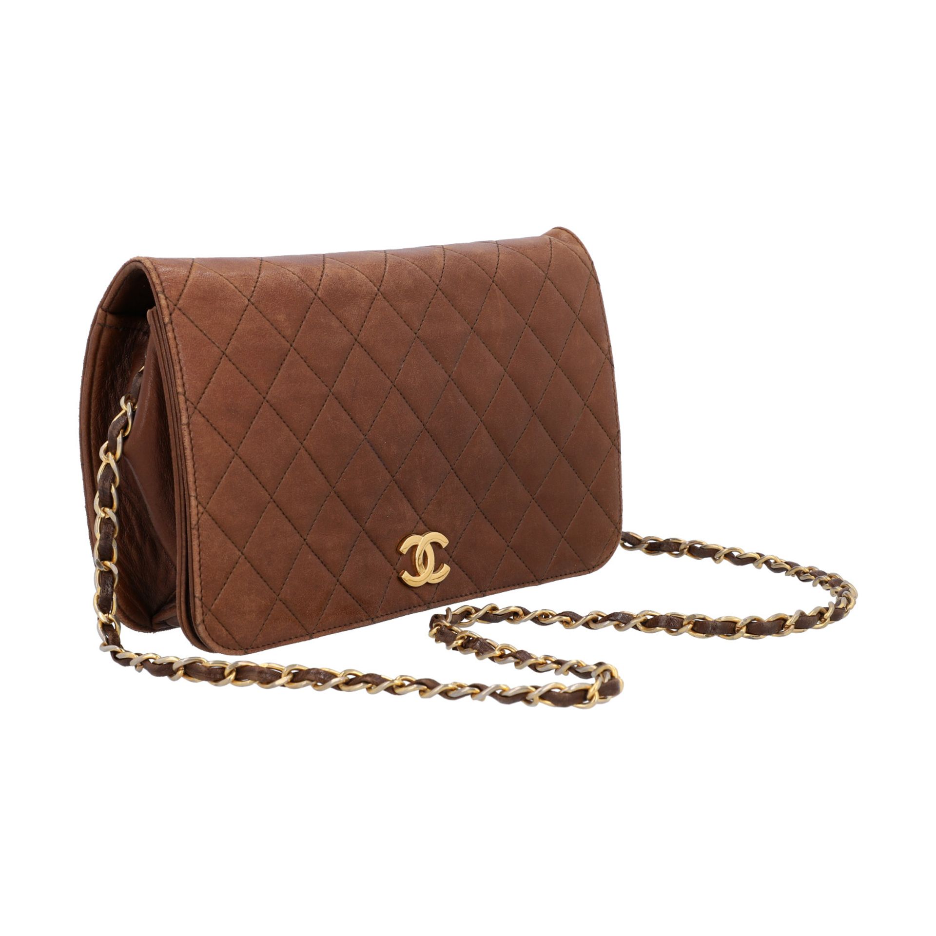 CHANEL VINTAGE Umhängetasche "SINGLE FLAP BAG", Mitte 1980er Jahre.< - Bild 2 aus 8