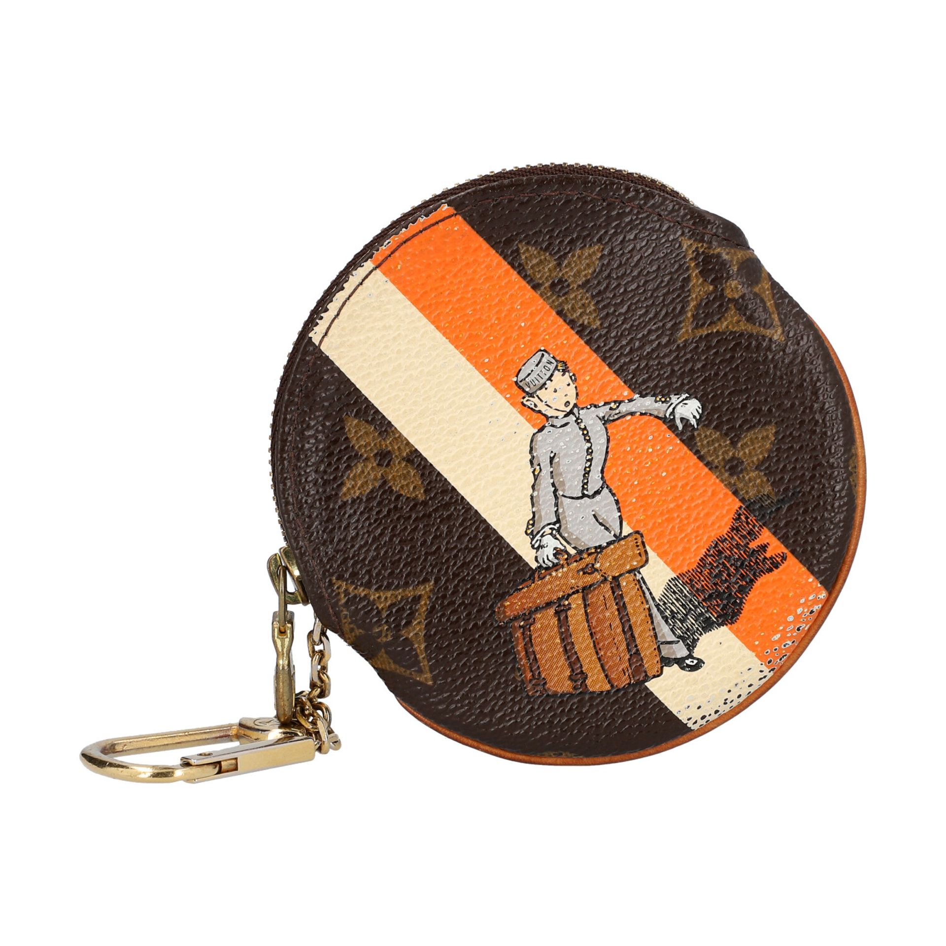 LOUIS VUITTON Etui "ROUND GROOM COIN PURSE", Koll. 2006.