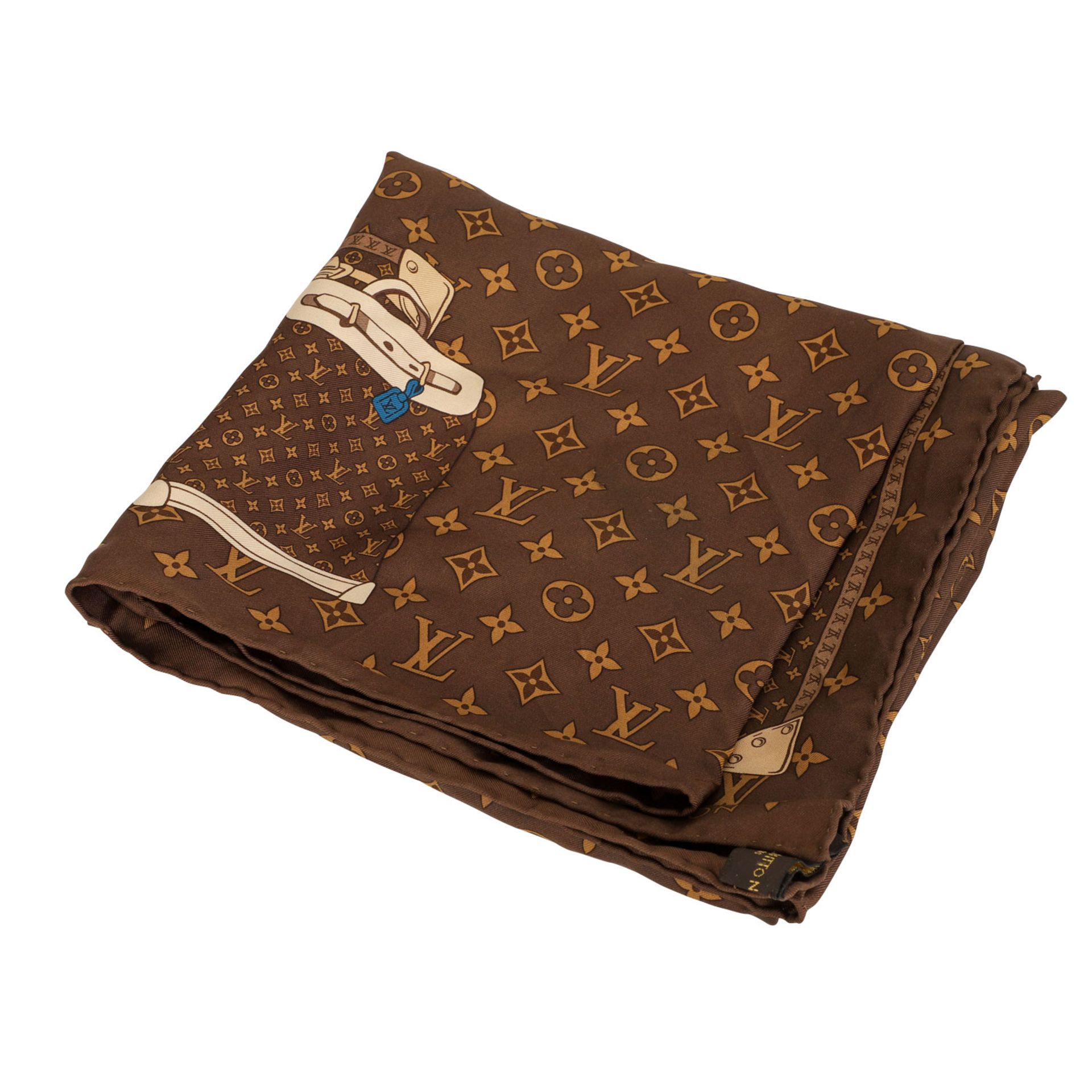 LOUIS VUITTON Seidencarré "TRUNKS CARRÉ", NP.: 360,-€.<br - Bild 2 aus 2