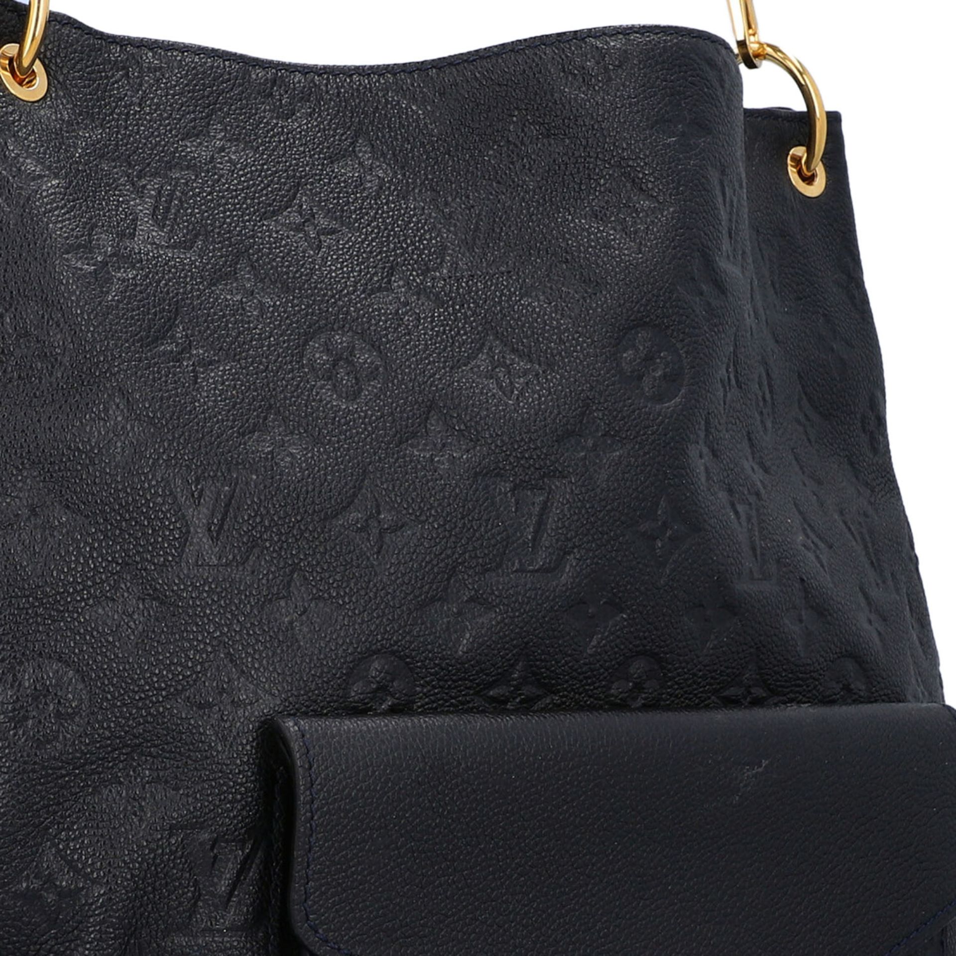 LOUIS VUITTON Umhängetasche "METIS", Koll. 2014.Monogram Empreinte Serie in Schwarz/Nachtblau. - Bild 8 aus 8