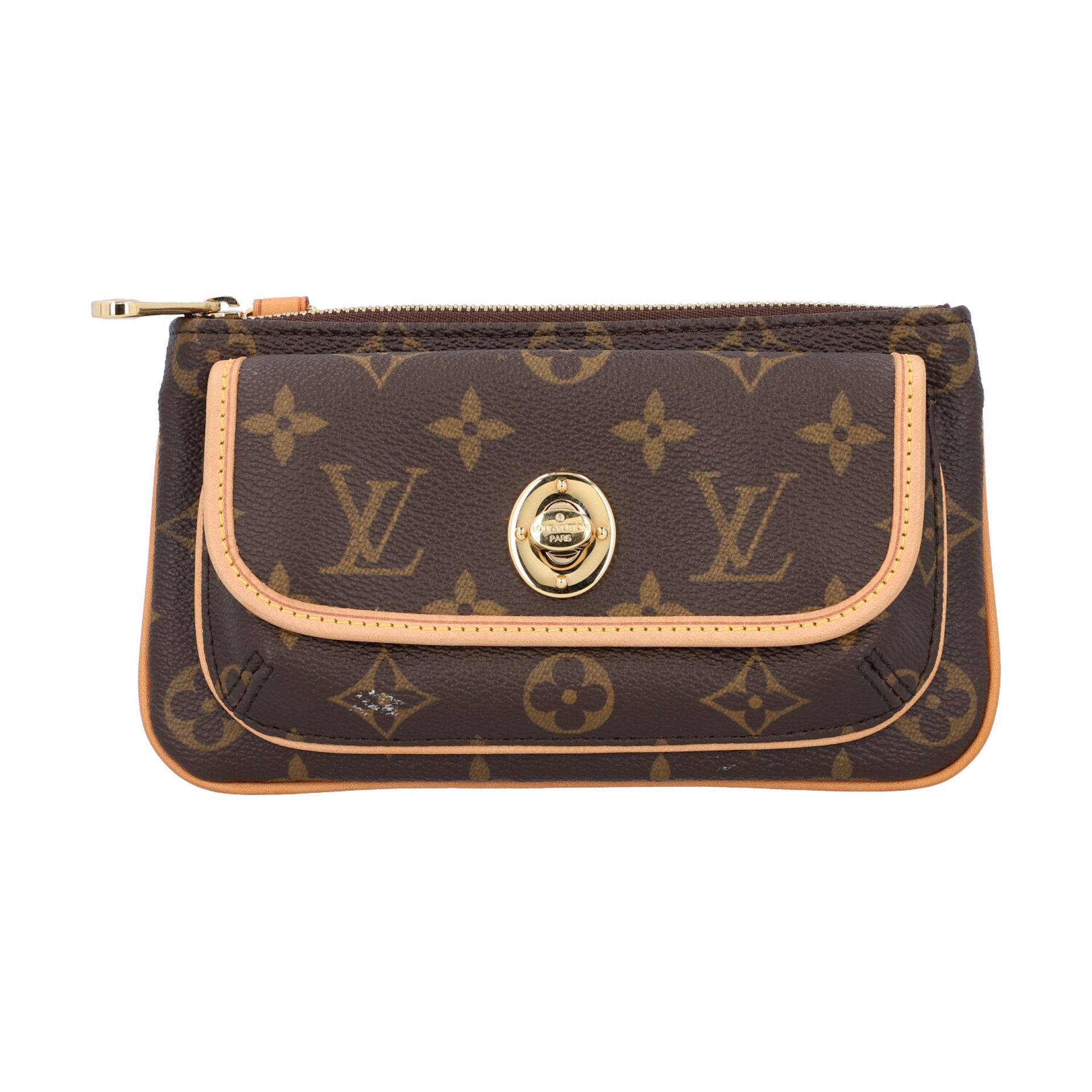 LOUIS VUITTON Pochette "TIKAL", Koll. 2006.Monogram Canvas Serie mit goldfarbener Hardware und