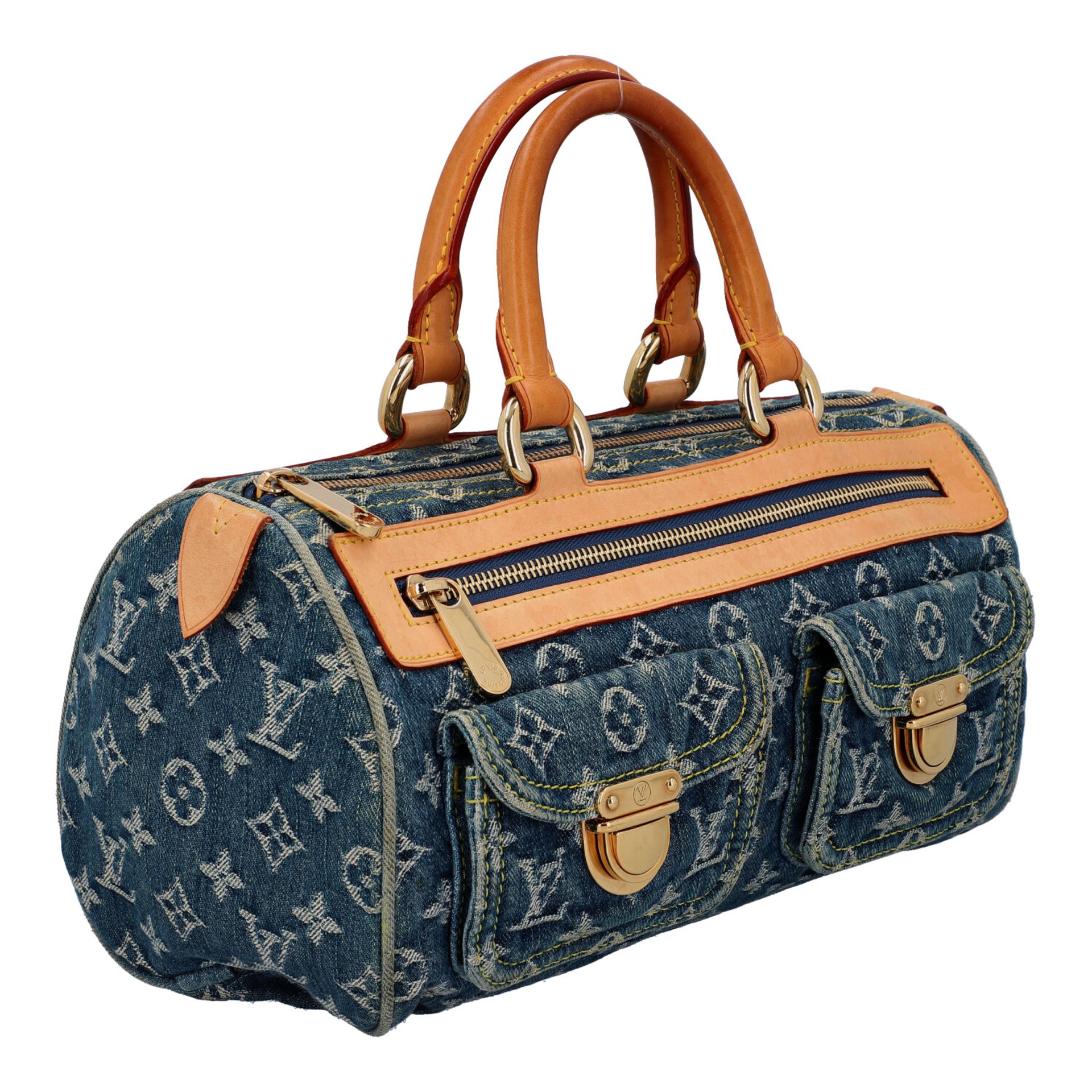 LOUIS VUITTON Handtasche "DENIM NEO SPEEDY", Koll. 2005.Monogram Denim Serie mit naturbelassenen - Bild 2 aus 8