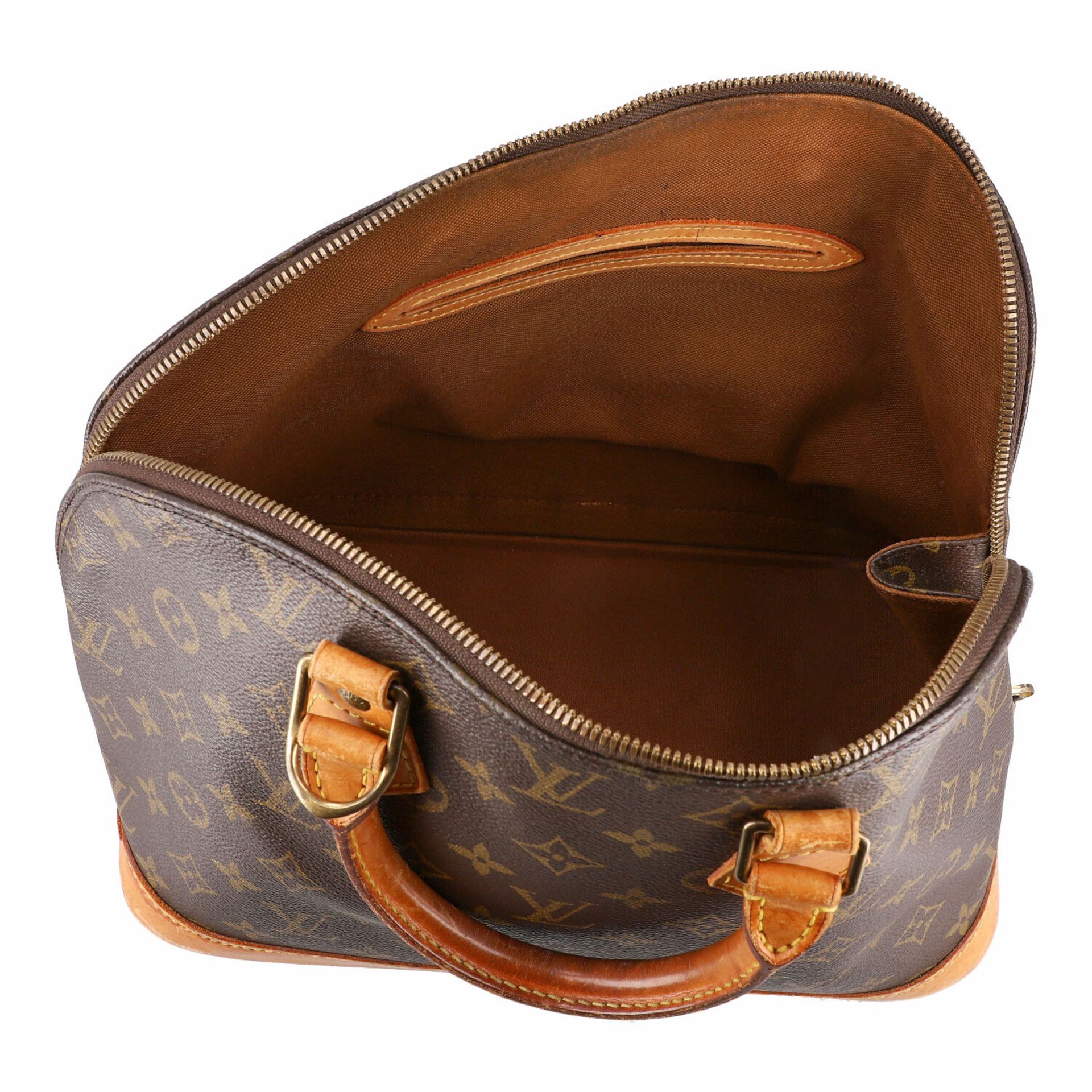 LOUIS VUITTON VINTAGE Handtasche "ALMA PM", Koll. 1996.Akt. NP.: 1.150,-€. Monogram Canvas Serie, - Bild 6 aus 6