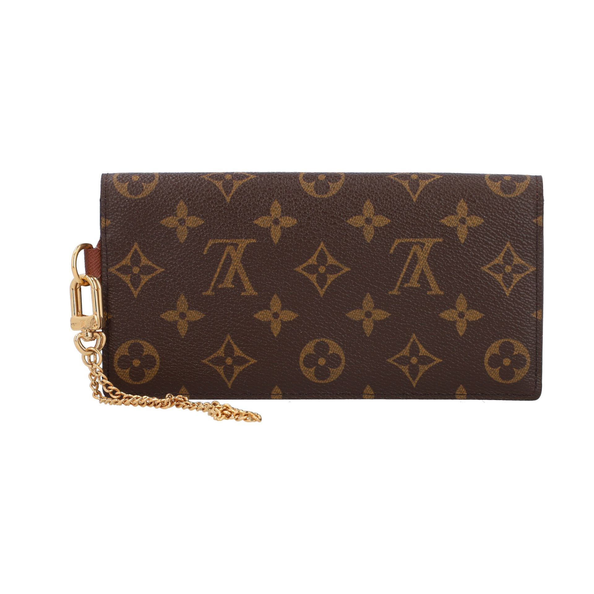 LOUIS VUITTON Pochette "PORTEFEUILLES ACCORDEON", Koll.: 2005.Monogram Canvas Serie mit goldfarbener - Bild 4 aus 4