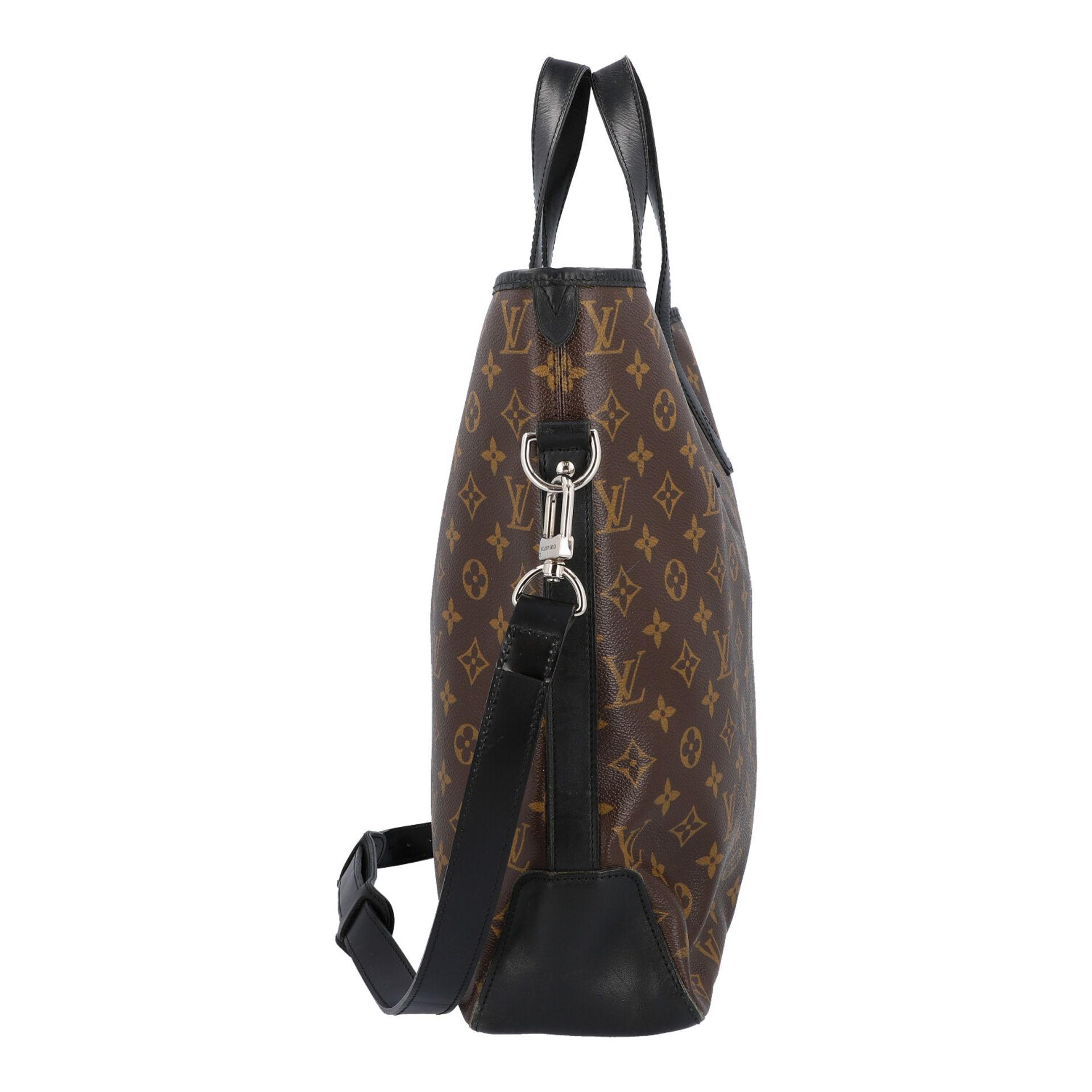 LOUIS VUITTON Business-Tasche "MACASSAR DAVIS", Koll.: 2010.Monogram Canvas Serie mit schwarzen - Bild 3 aus 8