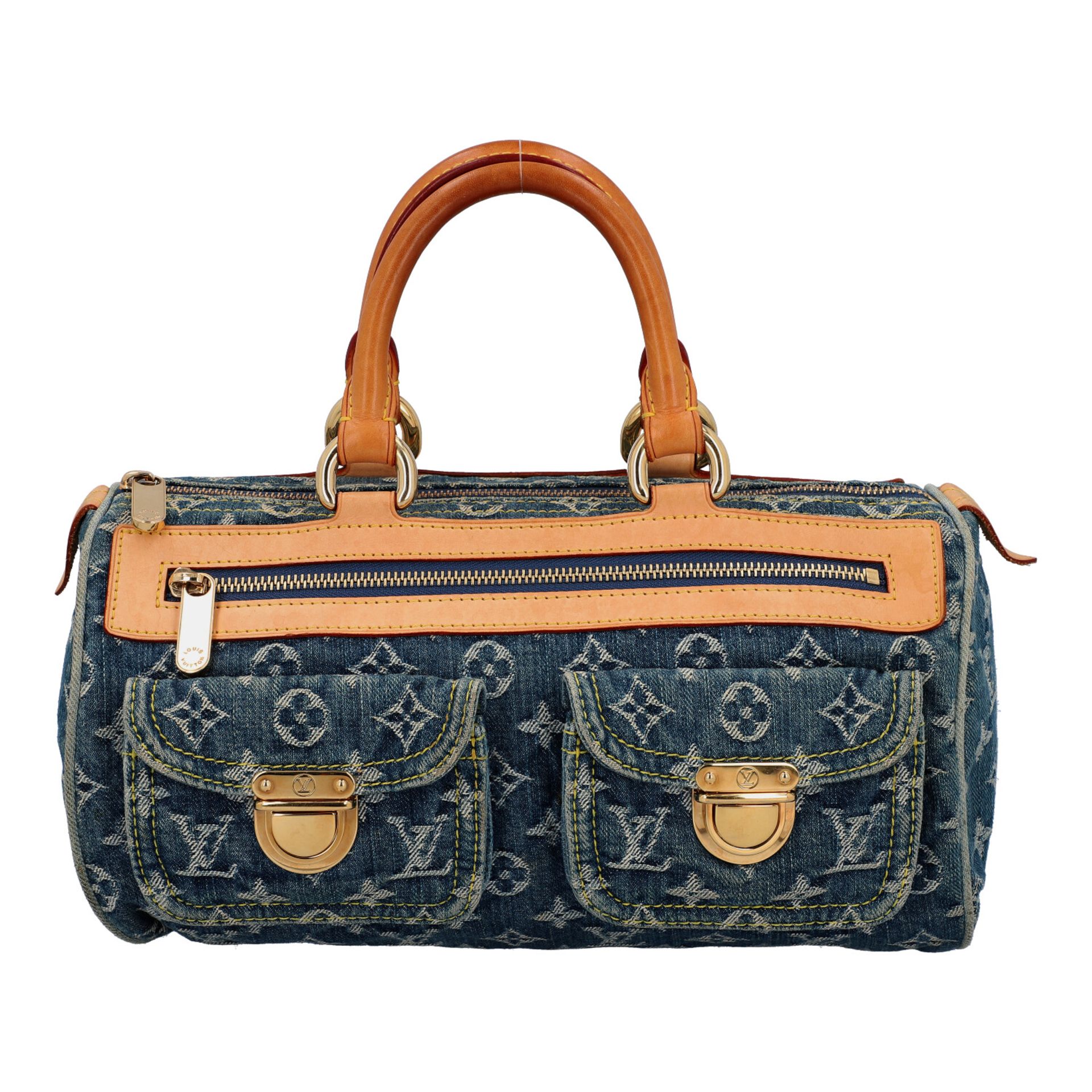 LOUIS VUITTON Handtasche "DENIM NEO SPEEDY", Koll. 2005.Monogram Denim Serie mit naturbelassenen