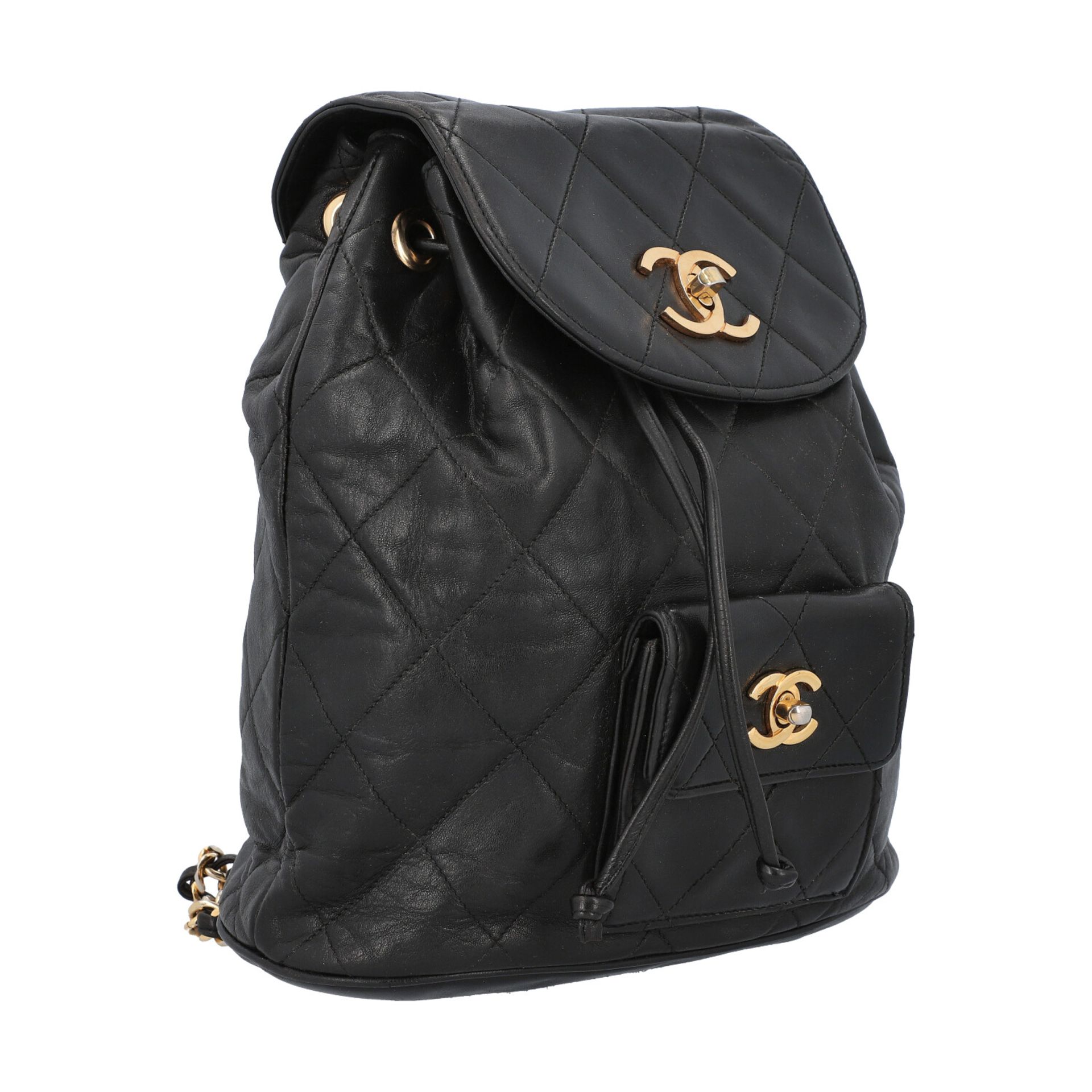 zurÃ¼ckgezogen / withdrawn---CHANEL Rucksack, NP.: ca. 5.000,-€.In Rauten gestepptes Lammleder mit - Bild 2 aus 8