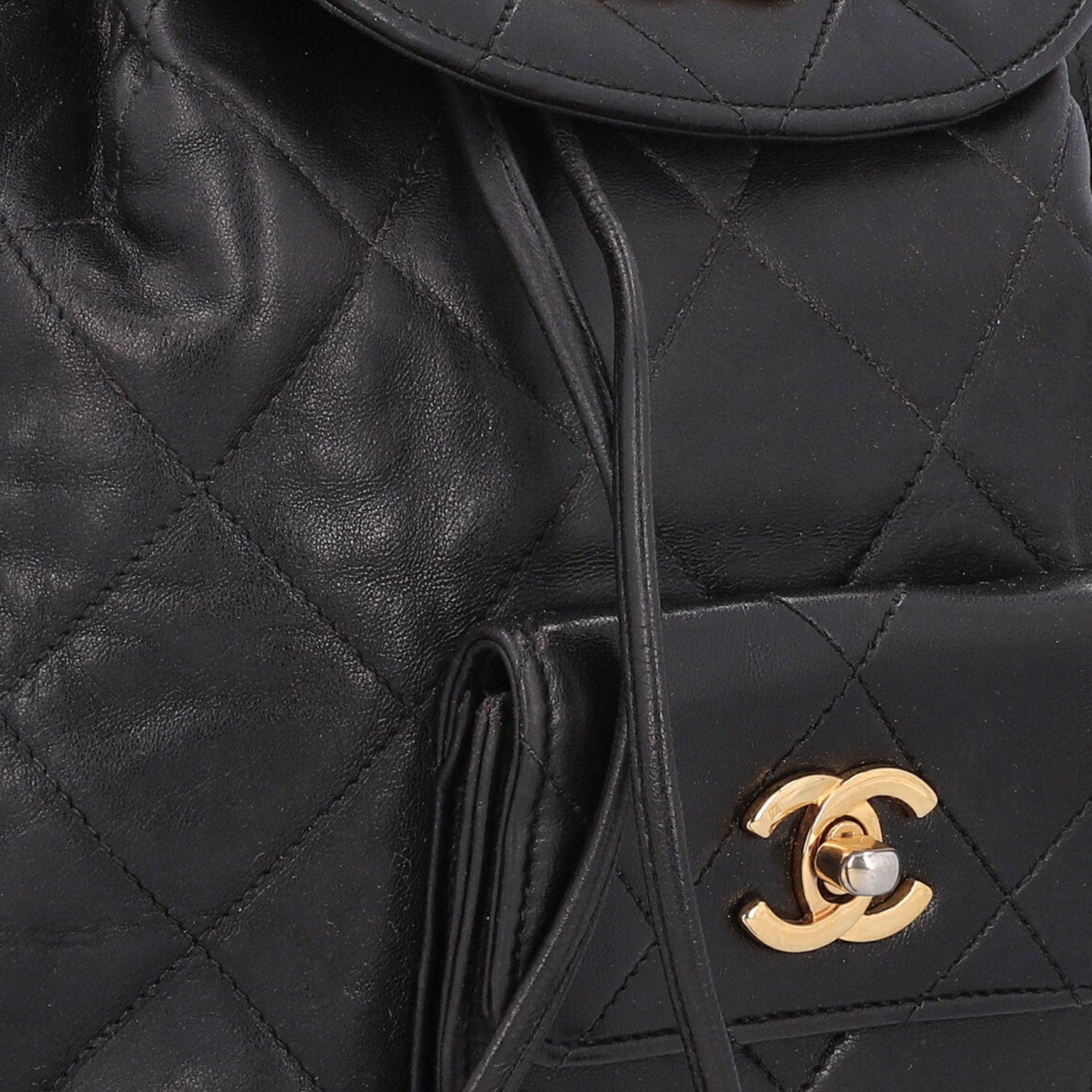 zurÃ¼ckgezogen / withdrawn---CHANEL Rucksack, NP.: ca. 5.000,-€.In Rauten gestepptes Lammleder mit - Bild 8 aus 8