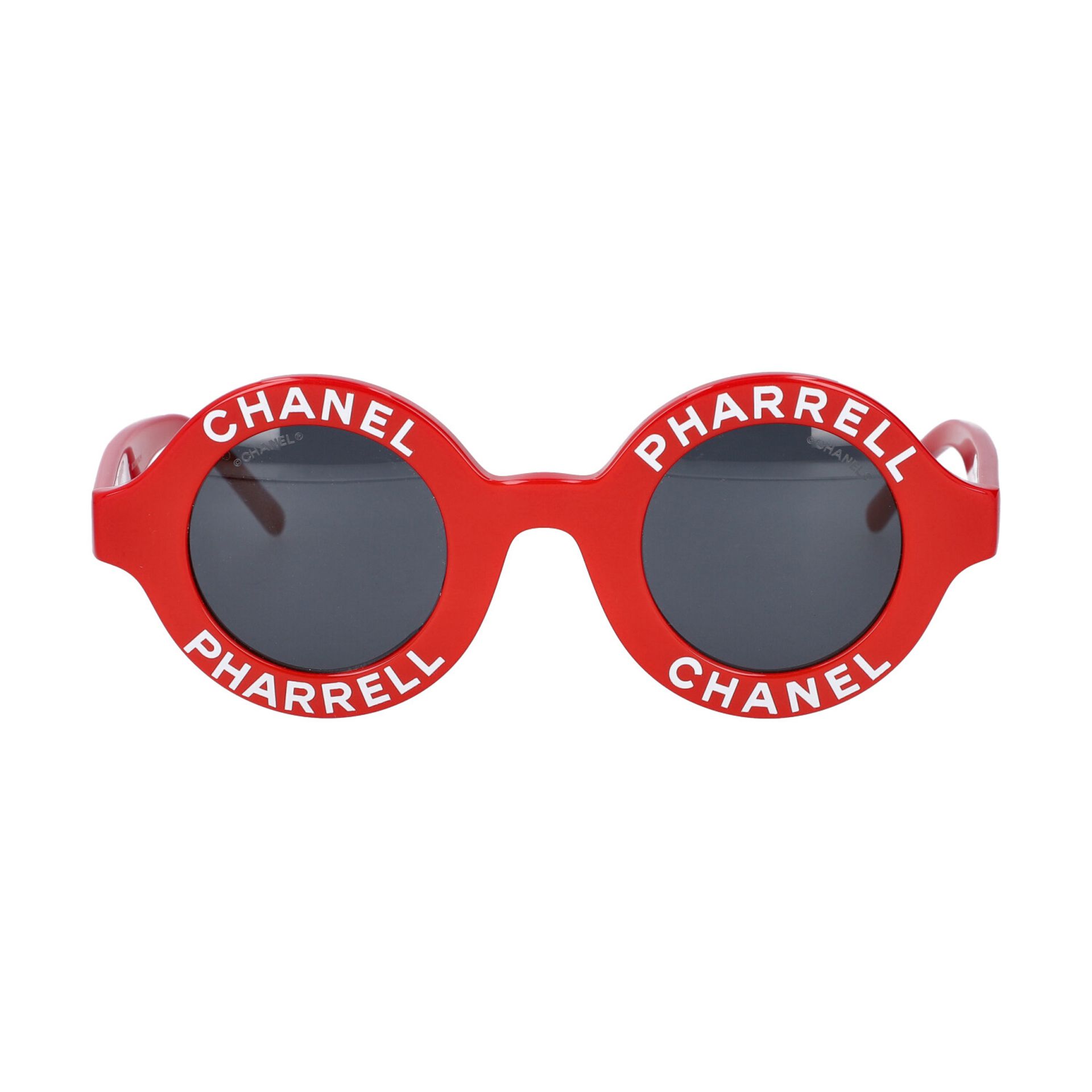 CHANEL x PHARRELL CAPSULE COLLECTION Sonnenbrille.Limitierte Edition. Gestell in Rot mit weißem