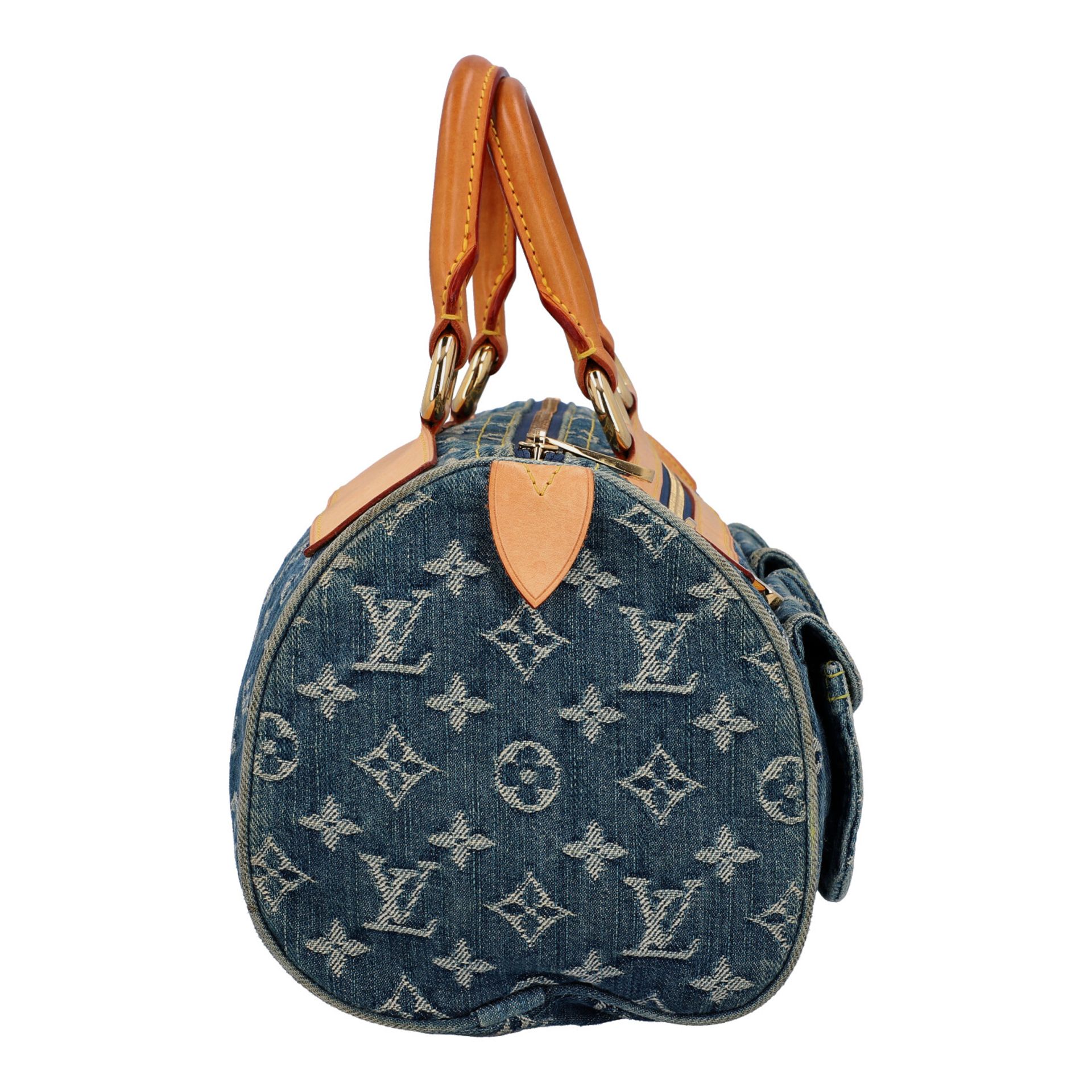 LOUIS VUITTON Handtasche "DENIM NEO SPEEDY", Koll. 2005.Monogram Denim Serie mit naturbelassenen - Bild 3 aus 8