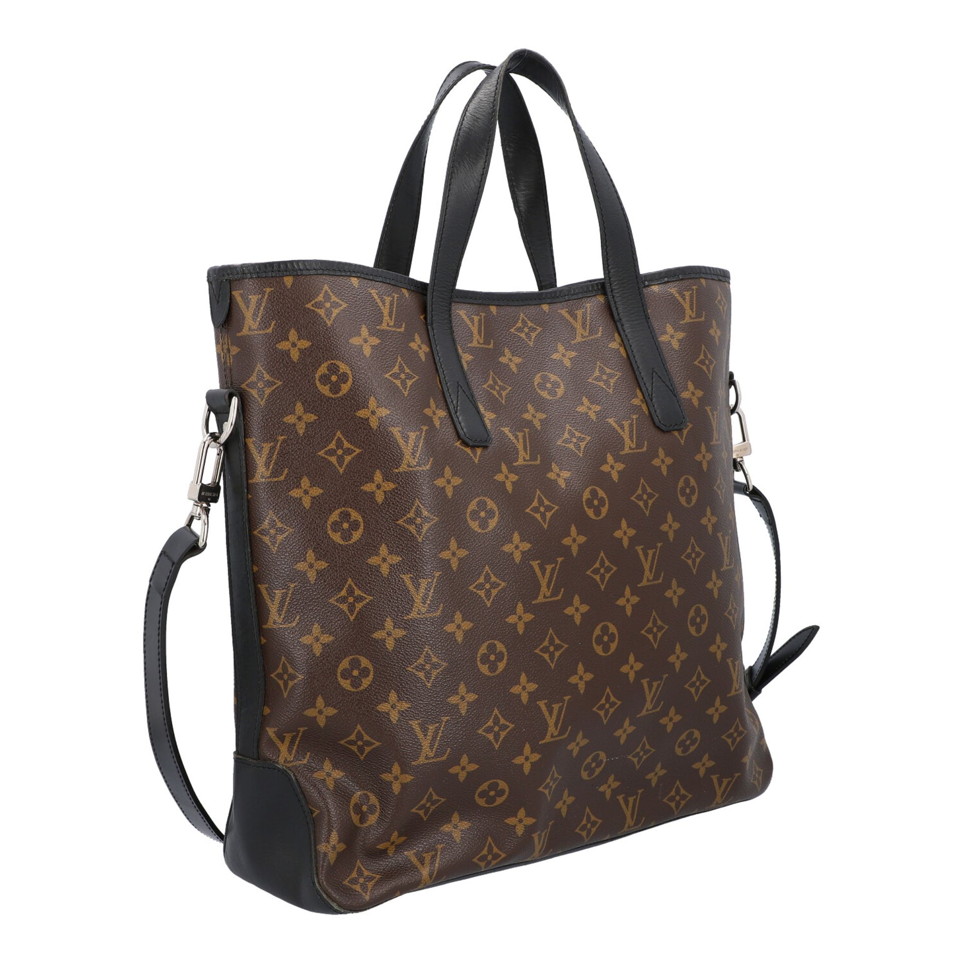 LOUIS VUITTON Business-Tasche "MACASSAR DAVIS", Koll.: 2010.Monogram Canvas Serie mit schwarzen - Bild 2 aus 8