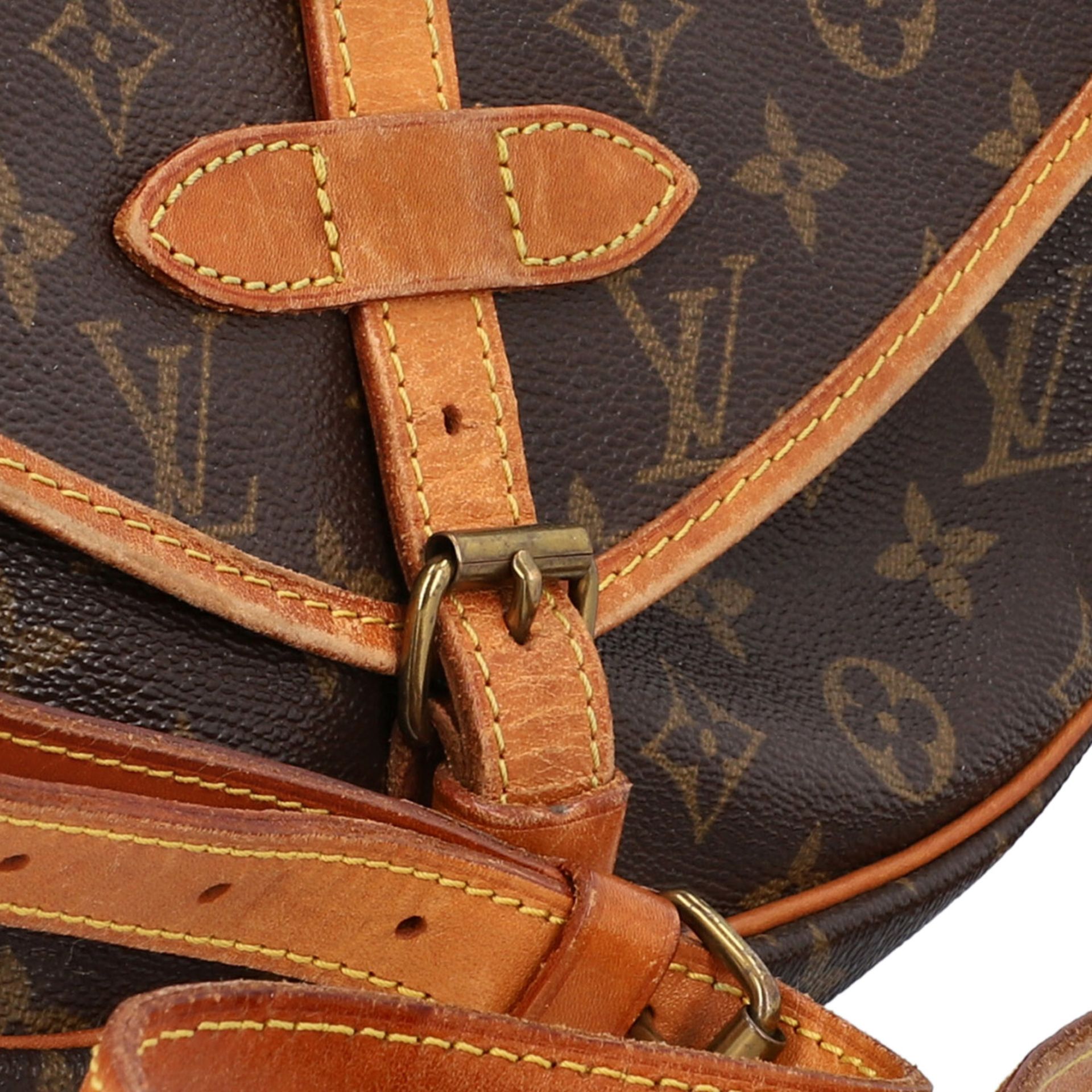 LOUIS VUITTON VINTAGE Umhängetasche "SAUMUR PM", Koll. 1992.Monogram Canvas Serie, aufklappbares - Bild 8 aus 8