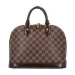 LOUIS VUITTON Handtasche "ALMA PM", Koll. 2010.Akt. NP.: 1.250,-€. Damier Ebene Serie mit