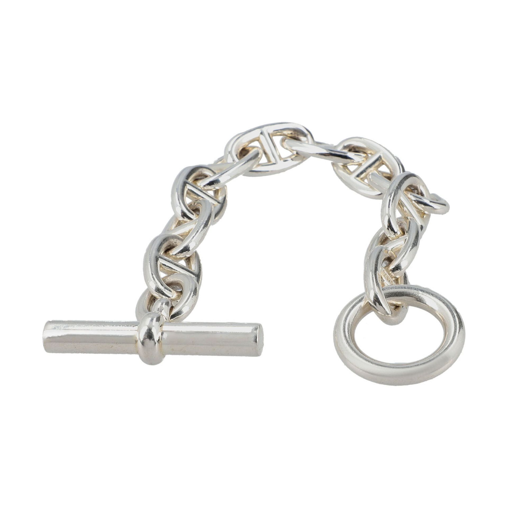 HERMÈS Armkette "CHAIN D´ANCRE", Länge: 21cm.NP.: 1.080,-€. 925 Silber. Klassische Glieder mit - Bild 3 aus 3