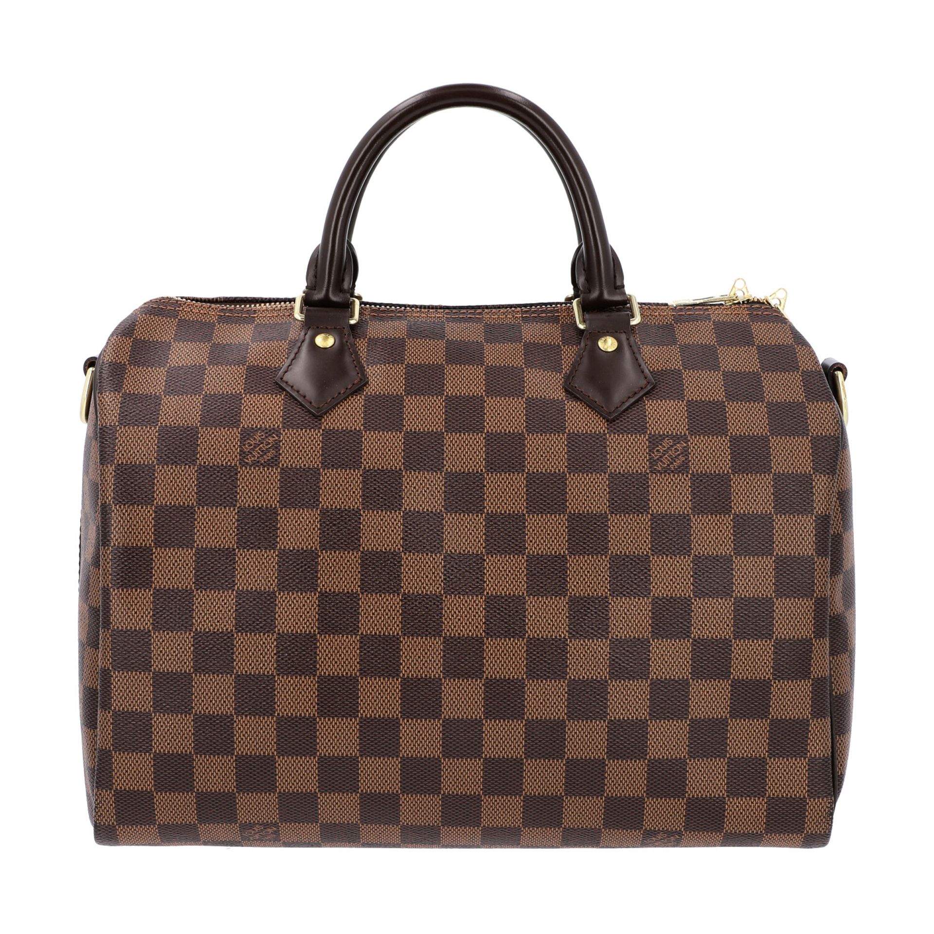 LOUIS VUITTON Handtasche "SPEEDY 30 BAND.", Koll. 2017.Akt. NP.: 1.170,-€. Damier Ebene Serie mit