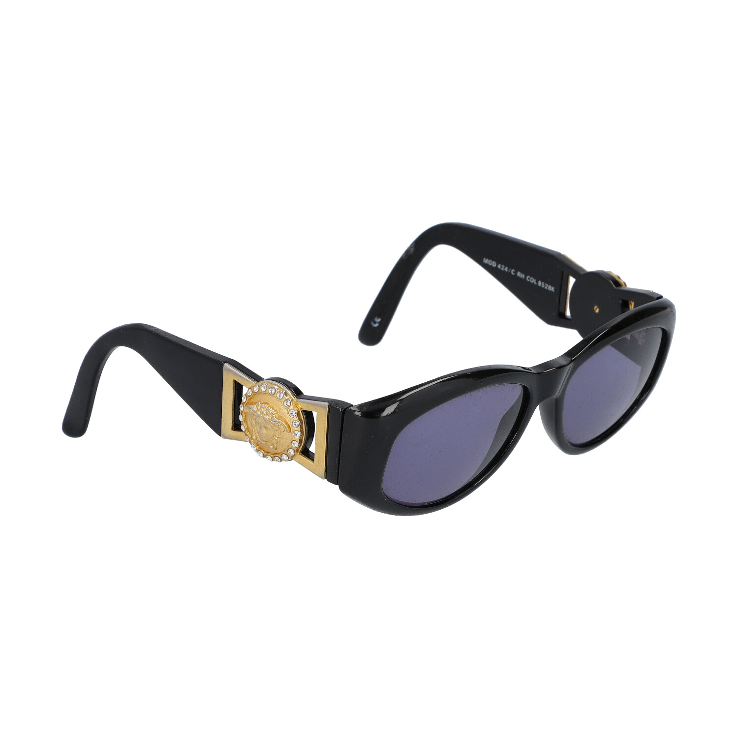 GIANNI VERSACE VINTAGE Sonnenbrille "MOD 424/C COL.852".Kunststoffgestell in Schwarz mit dekorativen - Image 2 of 4