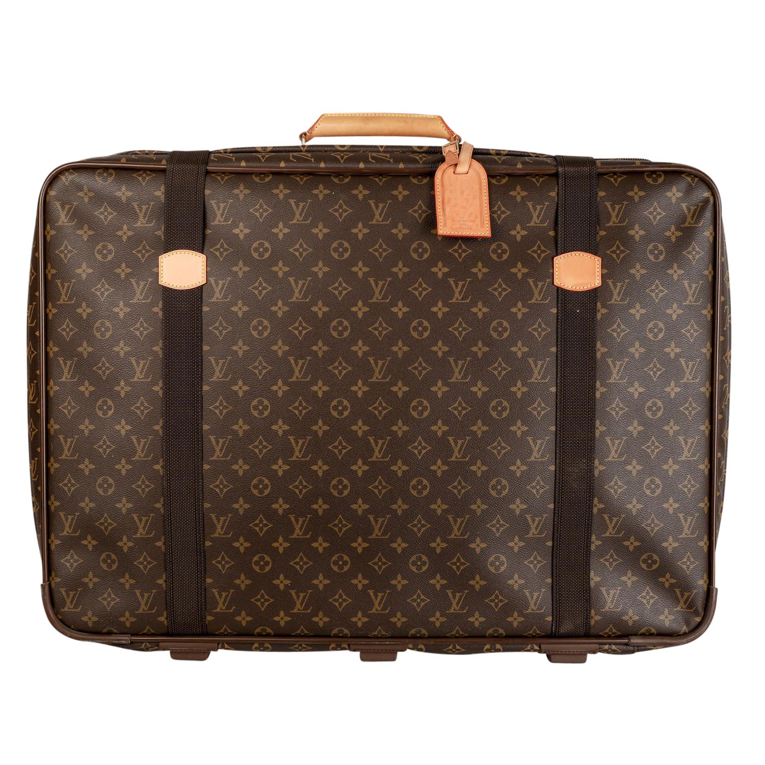 LOUIS VUITTON Koffer "SATELLITE", Koll.: 1996.Monogram Canvas Serie mit Leder-Details und