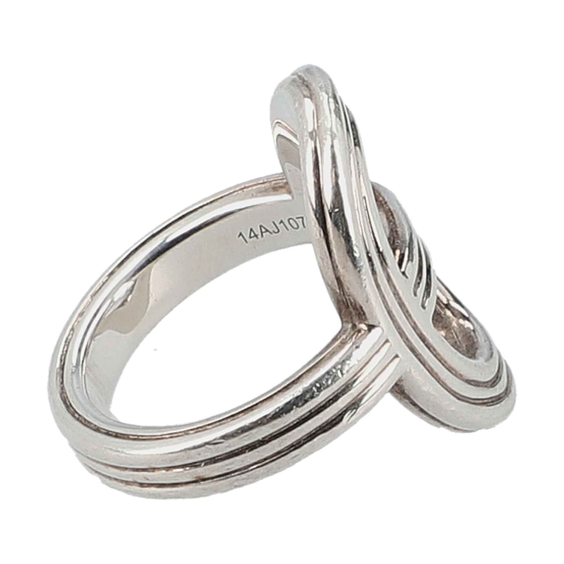 HERMÈS Ring "CHAIN D`ANCRE", Gr. 53.NP.: 385,-€. 925 Silber. Klassische From mit dekorativem - Bild 3 aus 4