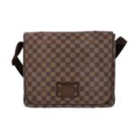 LOUIS VUITTON Messenger Bag, "BROOKLYN MM", Koll. 2010.Damier Ebene Serie mit textilem