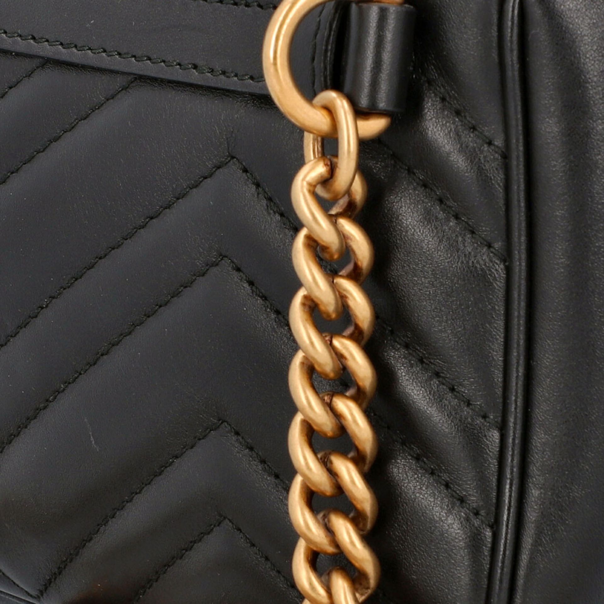 GUCCI Bauchtasche "MARMONT 2.0", NP. ca.: 1.900,-€.Bumbag aus Matelasse Leder in Schwarz mit - Bild 7 aus 8