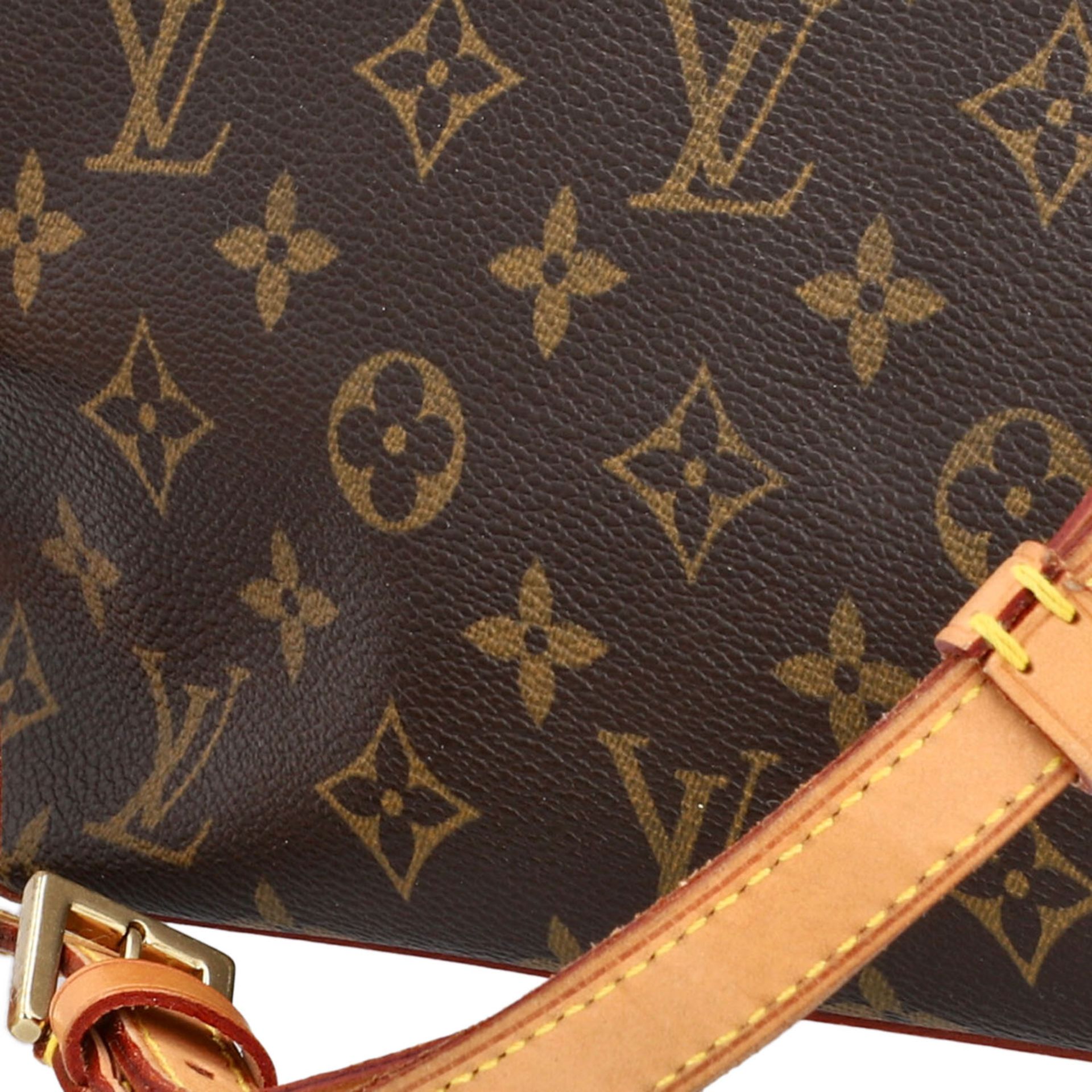 LOUIS VUITTON Umhängetasche "TROTTEUR", Koll. 2003.Monogram Canvas Serie mit naturbelassenem - Bild 7 aus 8