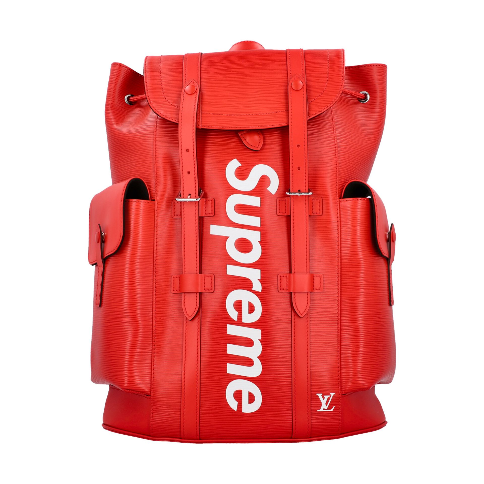 LOUIS VUITTON x SUPREME Rucksack "CHRISTOPHER BACKPACK EPI PM", Koll. 2017.