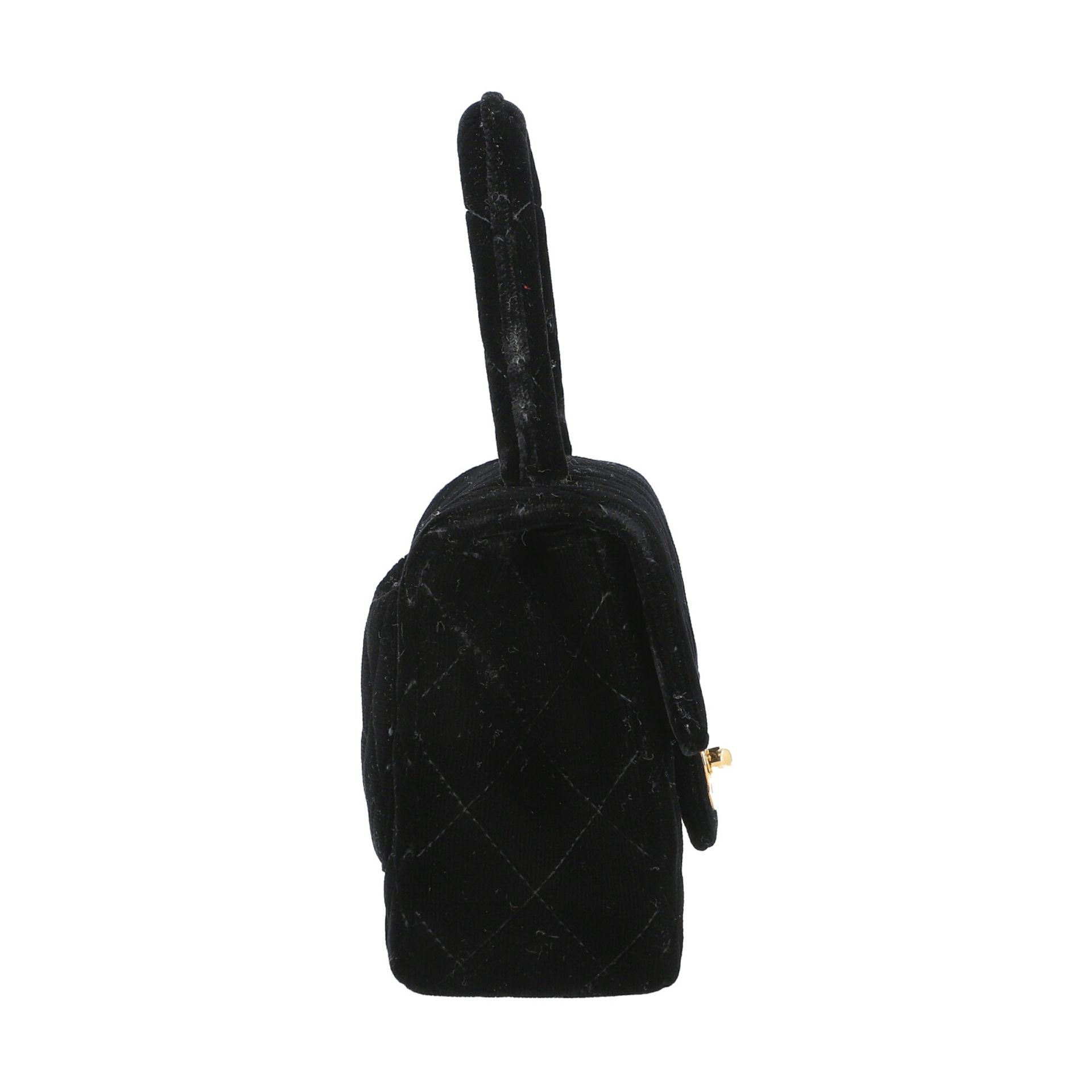 CHANEL VINTAGE Handtasche "MICRO MINI VELVET BAG". - Bild 3 aus 6